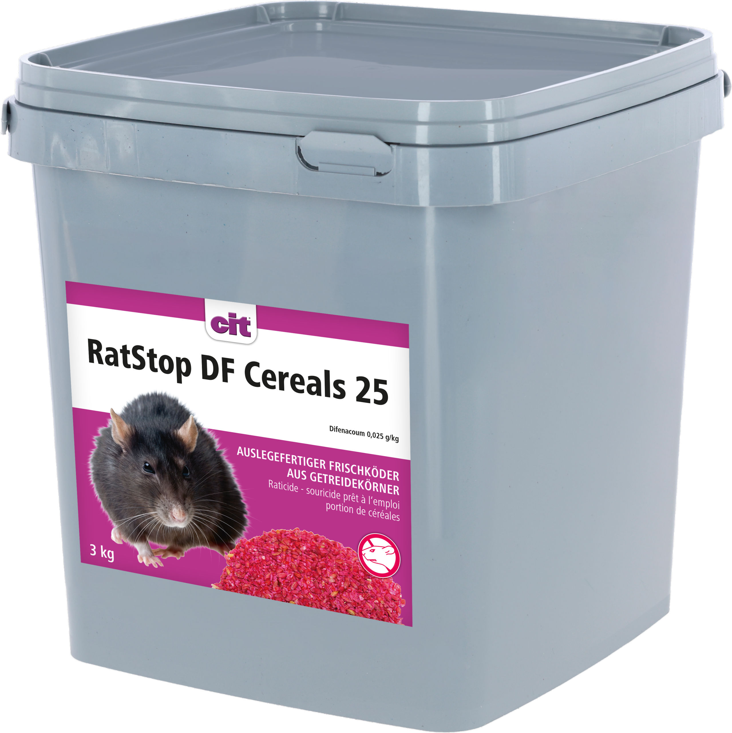 RatStop DF Cereals 25, 3kg Difenacoum