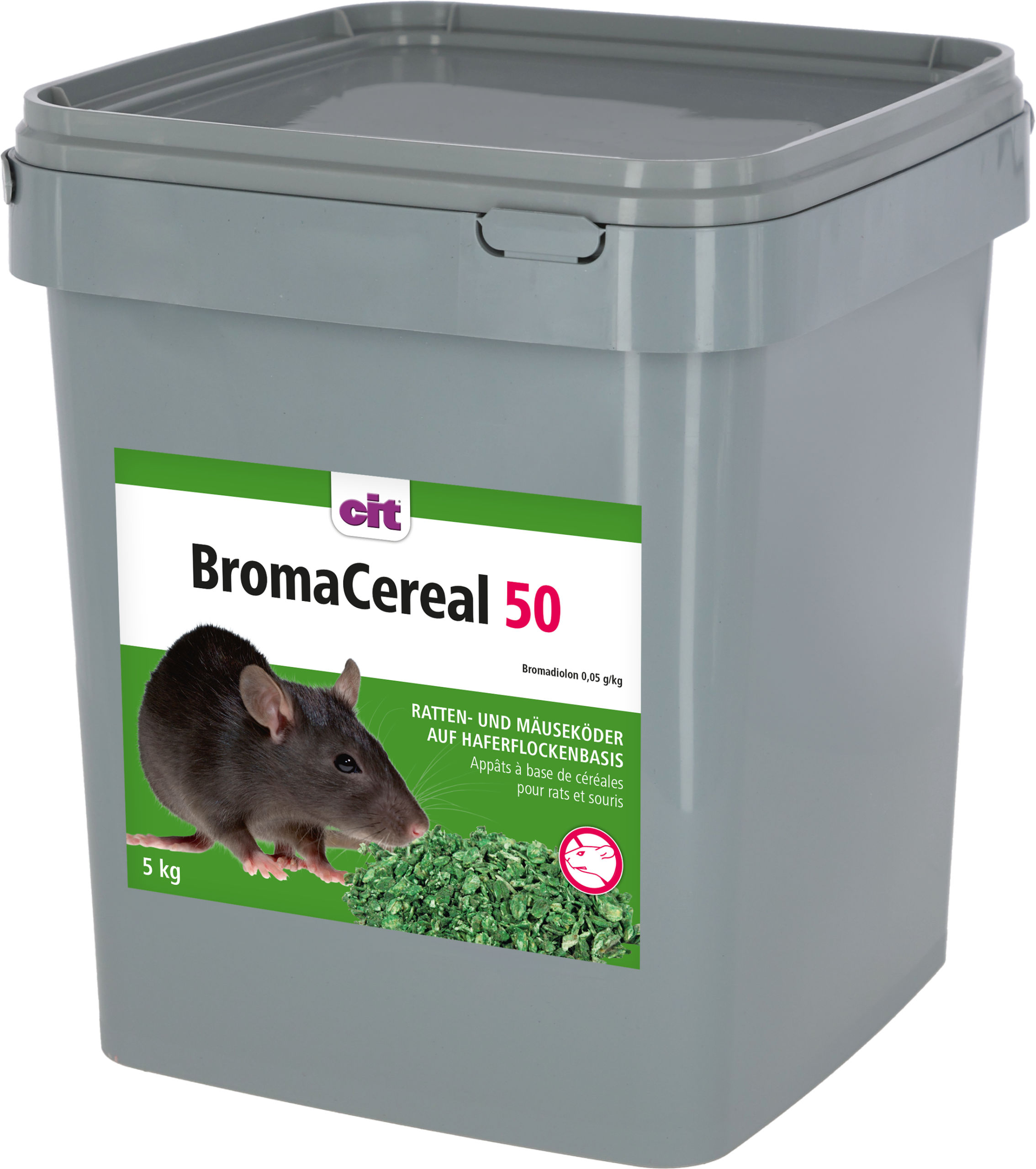 Rattenk. Broma Cereal Hafer 50 5kg, Bromadiolon
