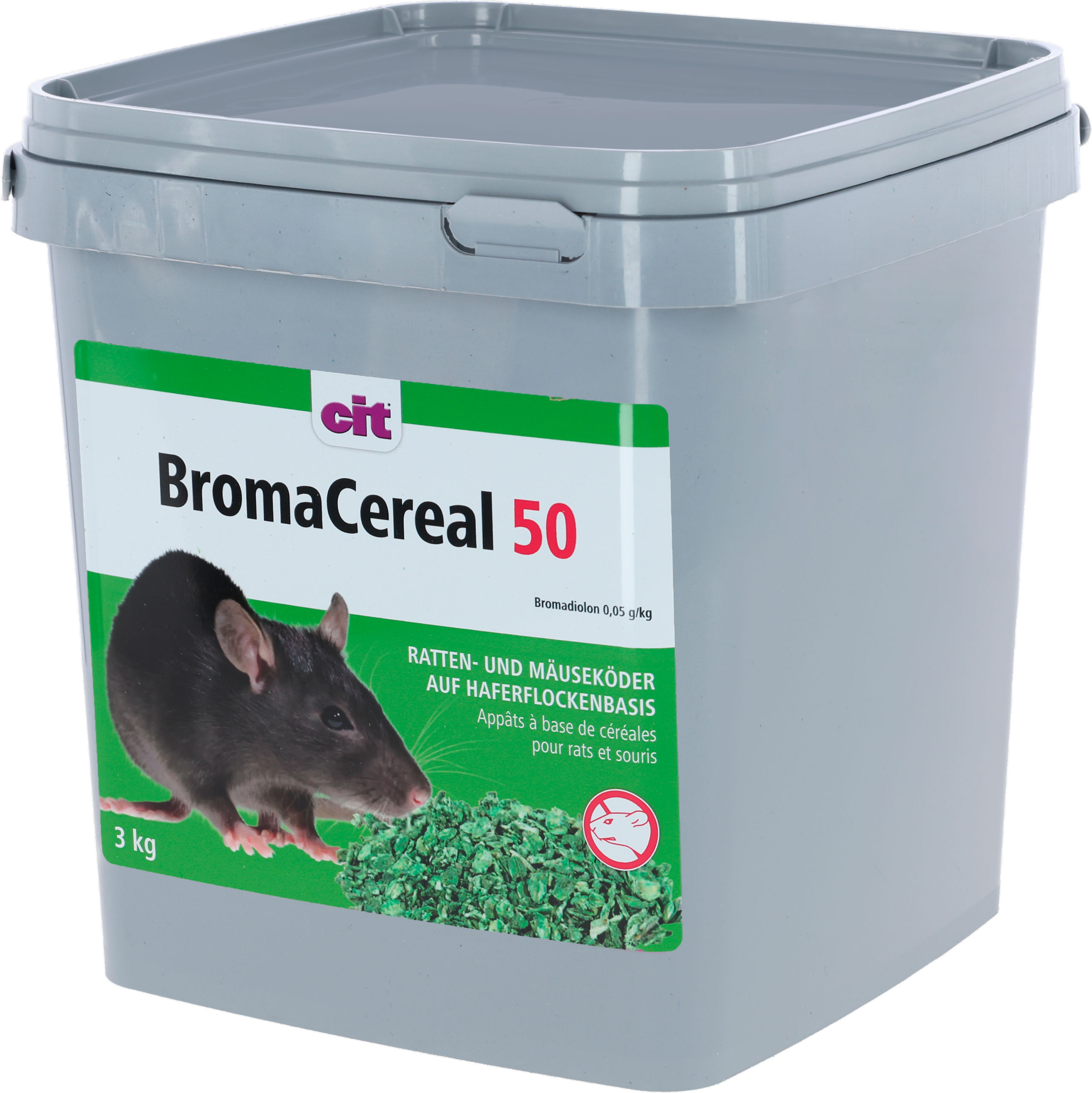 Rattenköder Broma Cereal 50 Hafer, 3000g, Bromadiolon