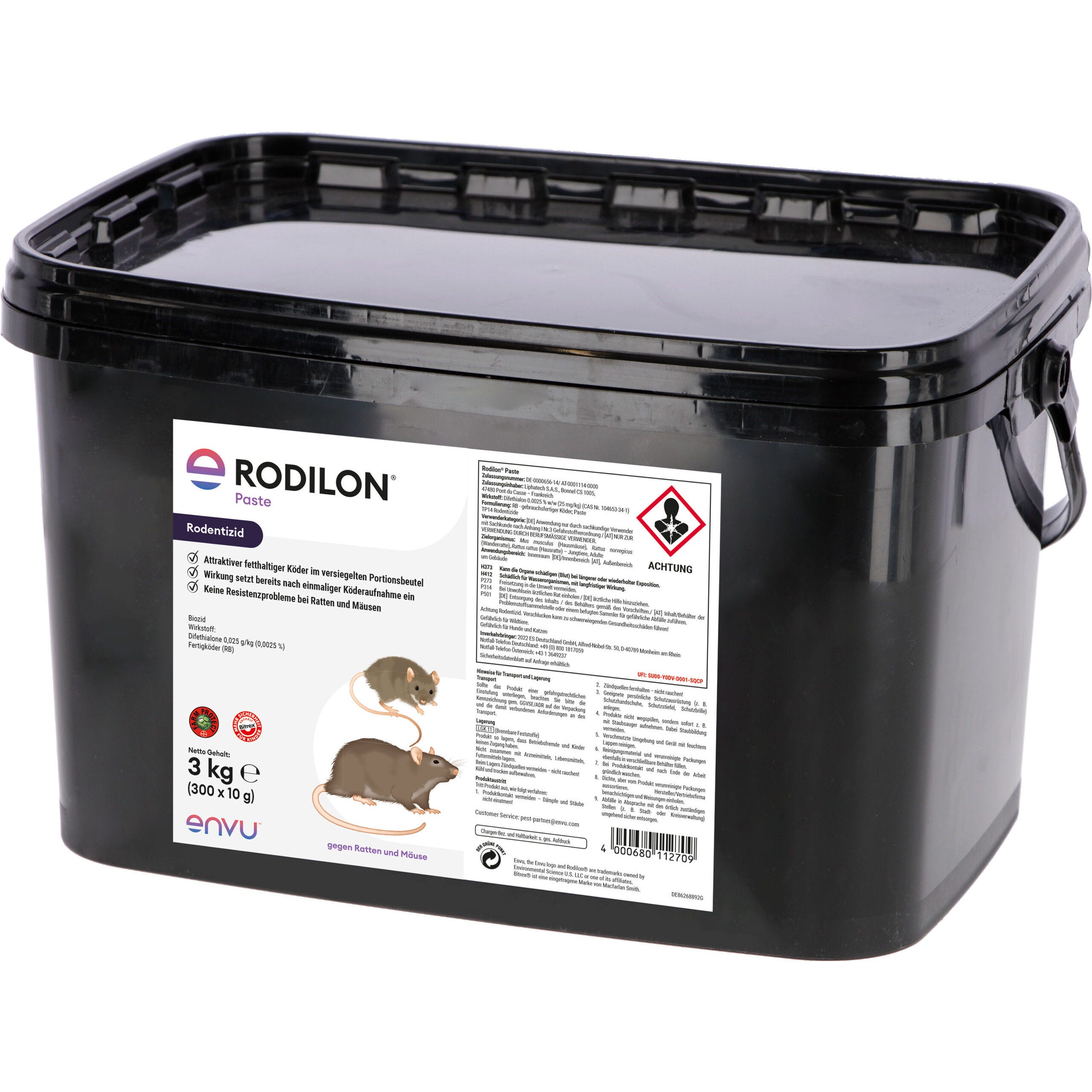 Rodilon Paste, 3kg (300 x 10 g Portionsbeutel)