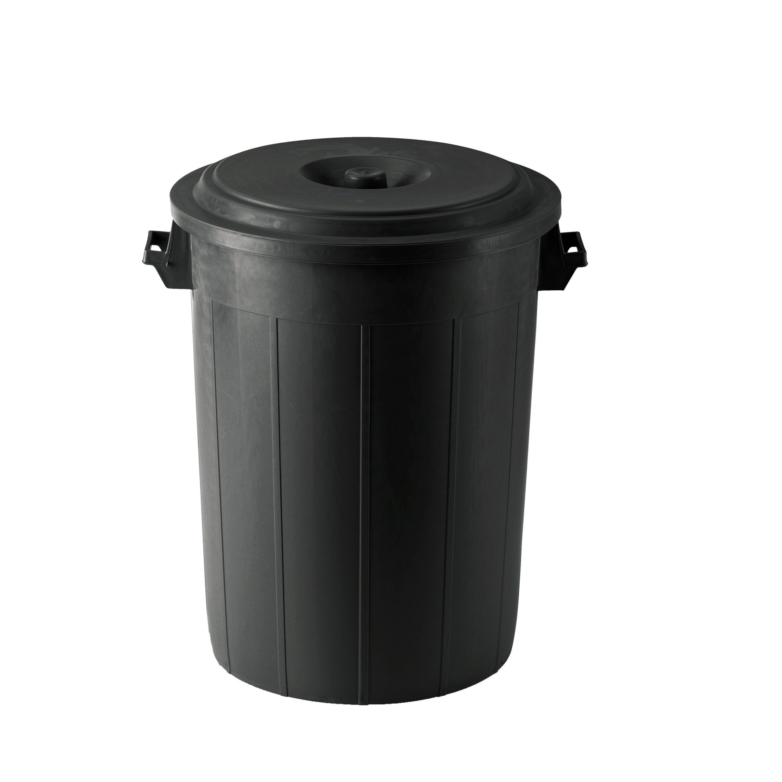 Futtertonne mit Deckel 70L schwarz