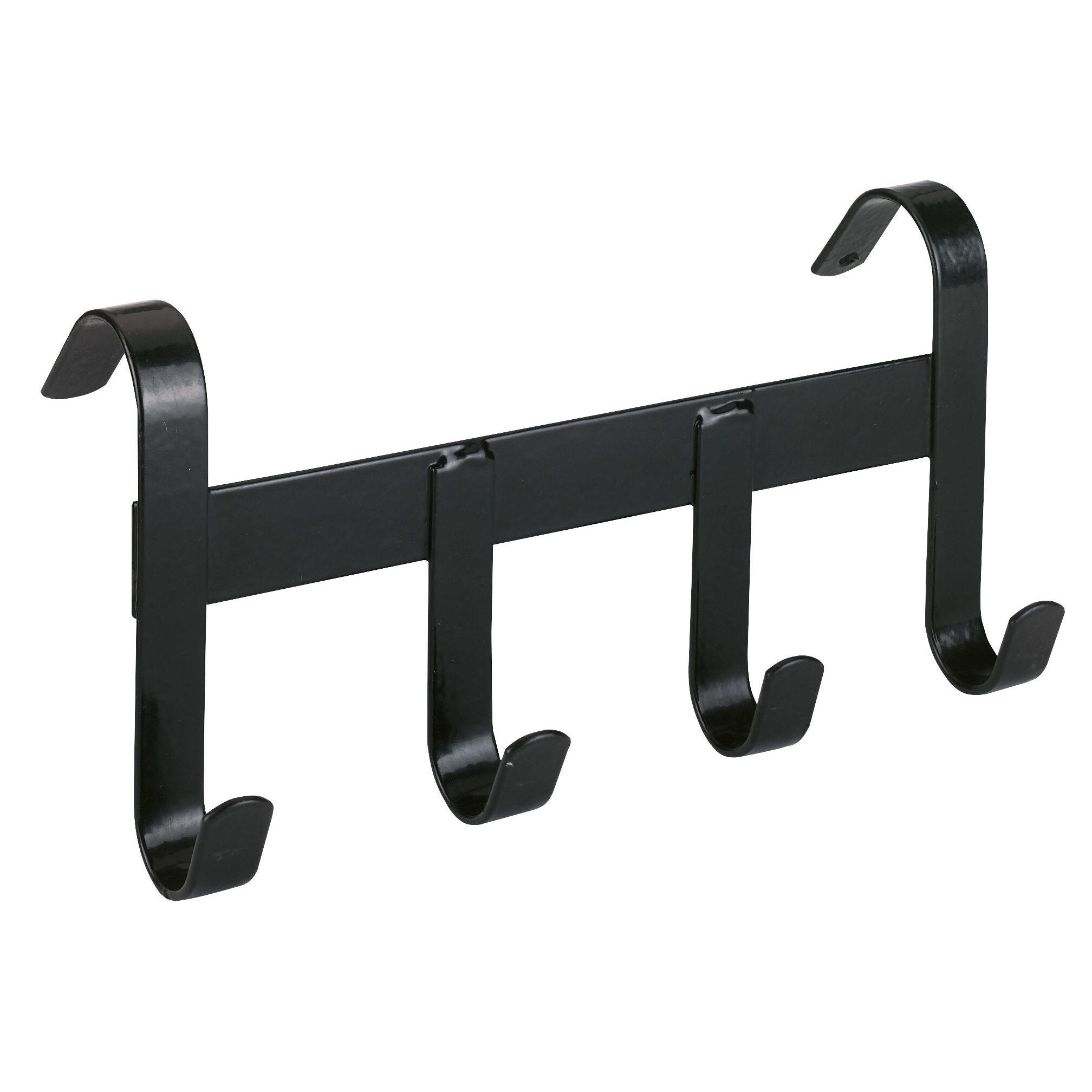 Trensenhalter mit 4 Haken, schwarz