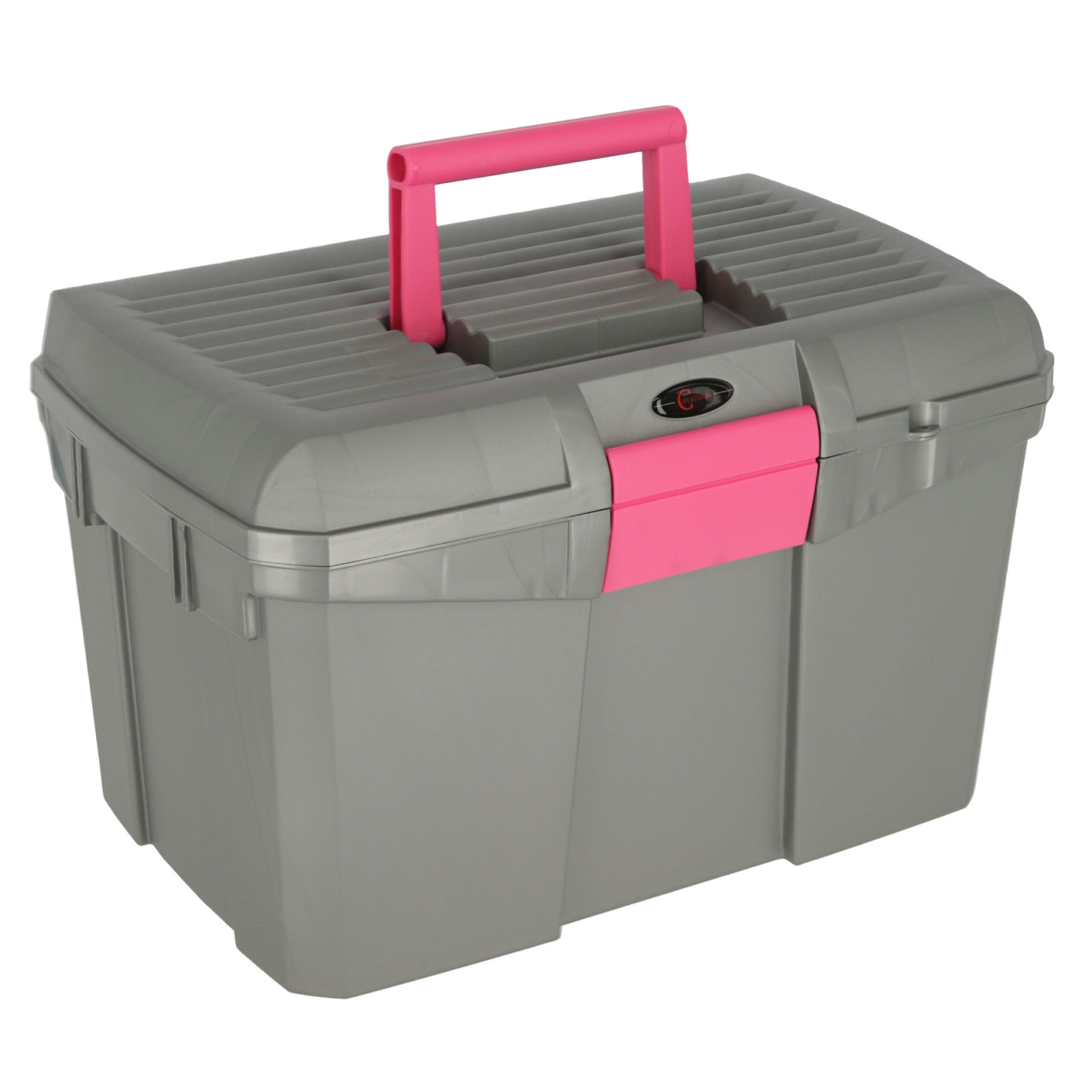 Putzbox Siena grau/pink mit herausnehmbaren Einsatz