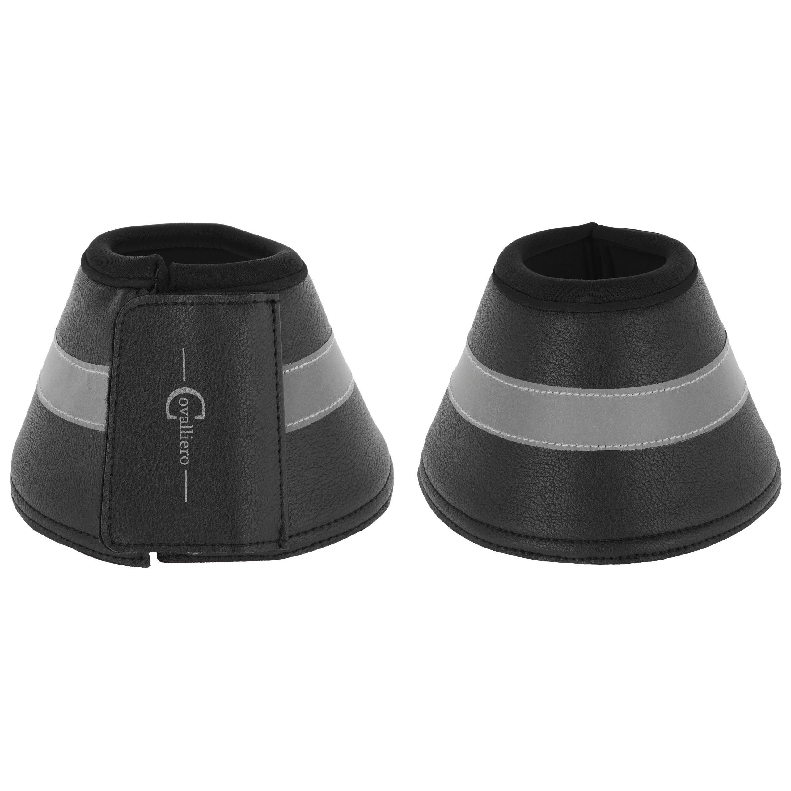 Hufglocken Reflective black/silver, Pony