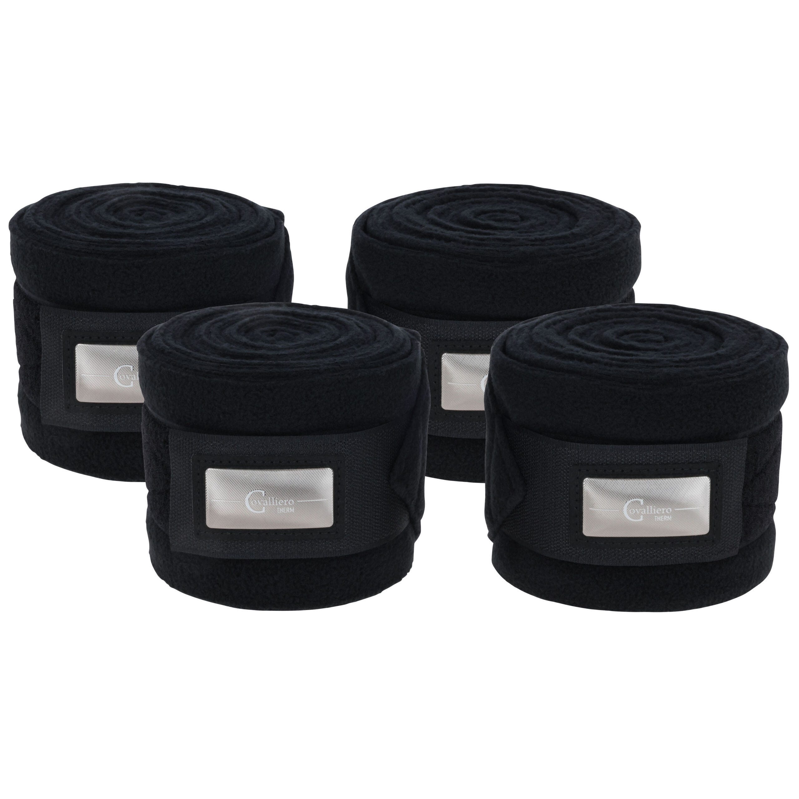 Fleecebandagen CovallieroTherm 4 Stück, schwarz
