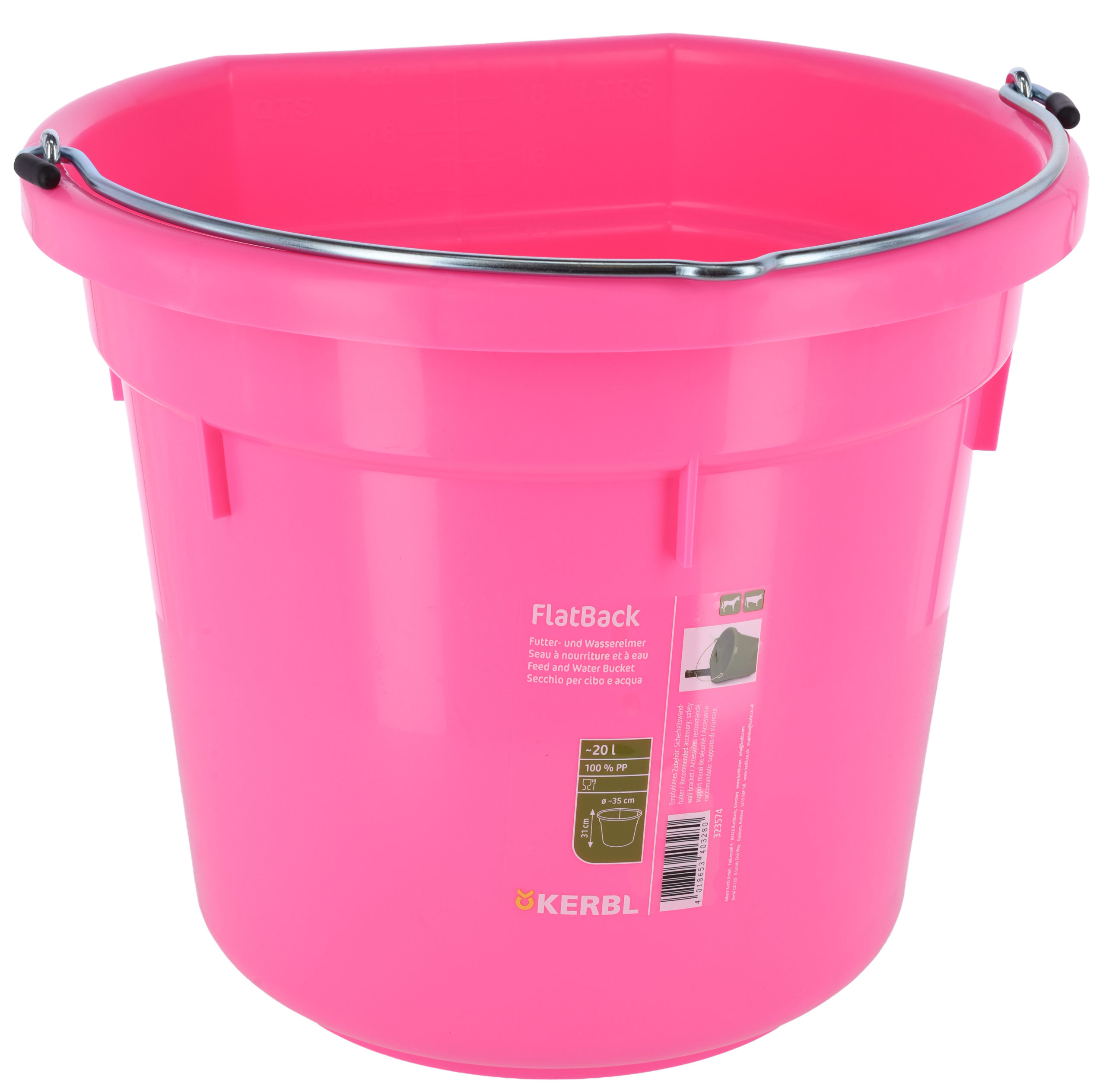 FlatBack, pink , ca. 20L Futter-u. Wassereimer