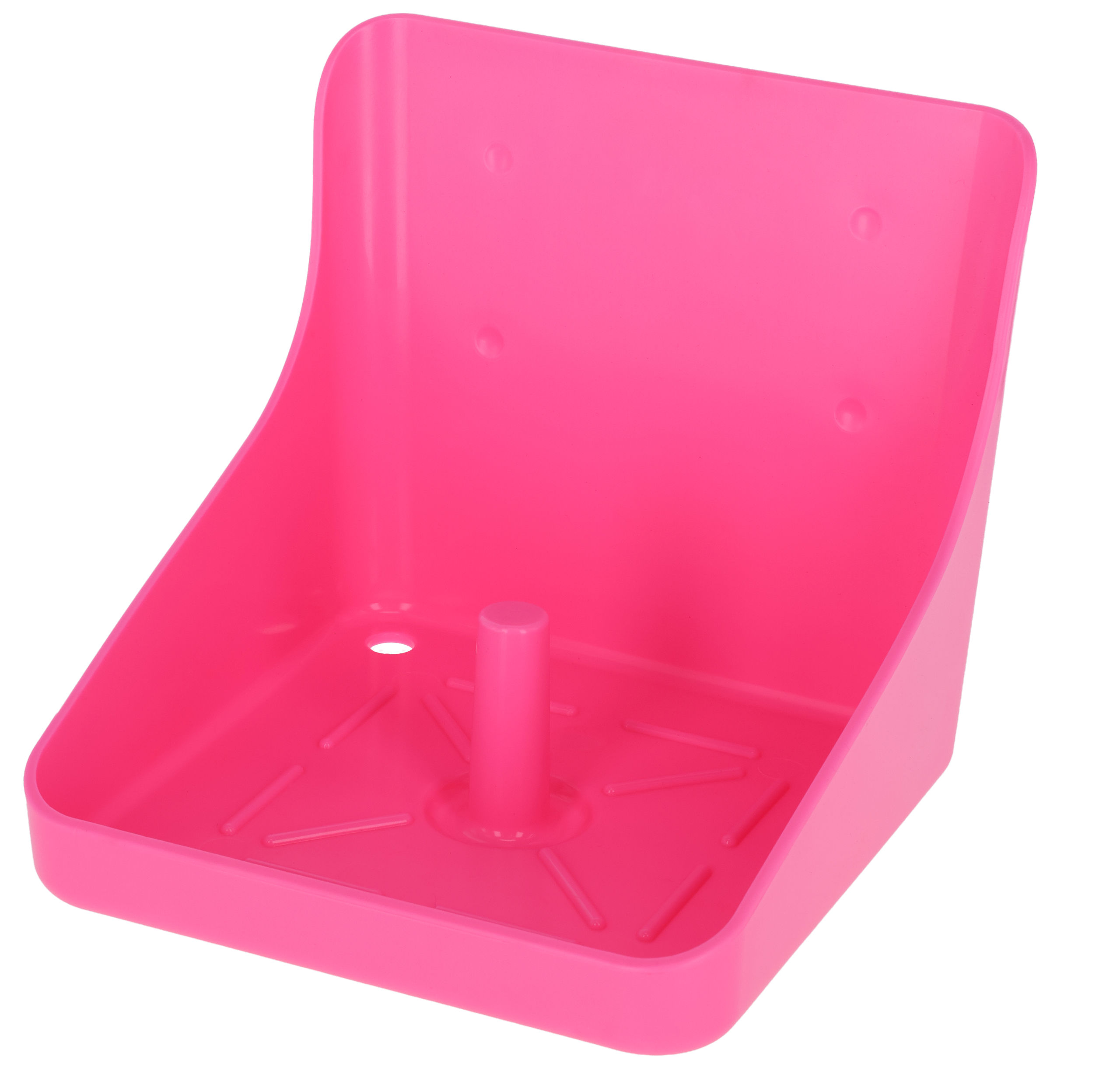 Lecksteinhalter pink Kunststoff, eckig