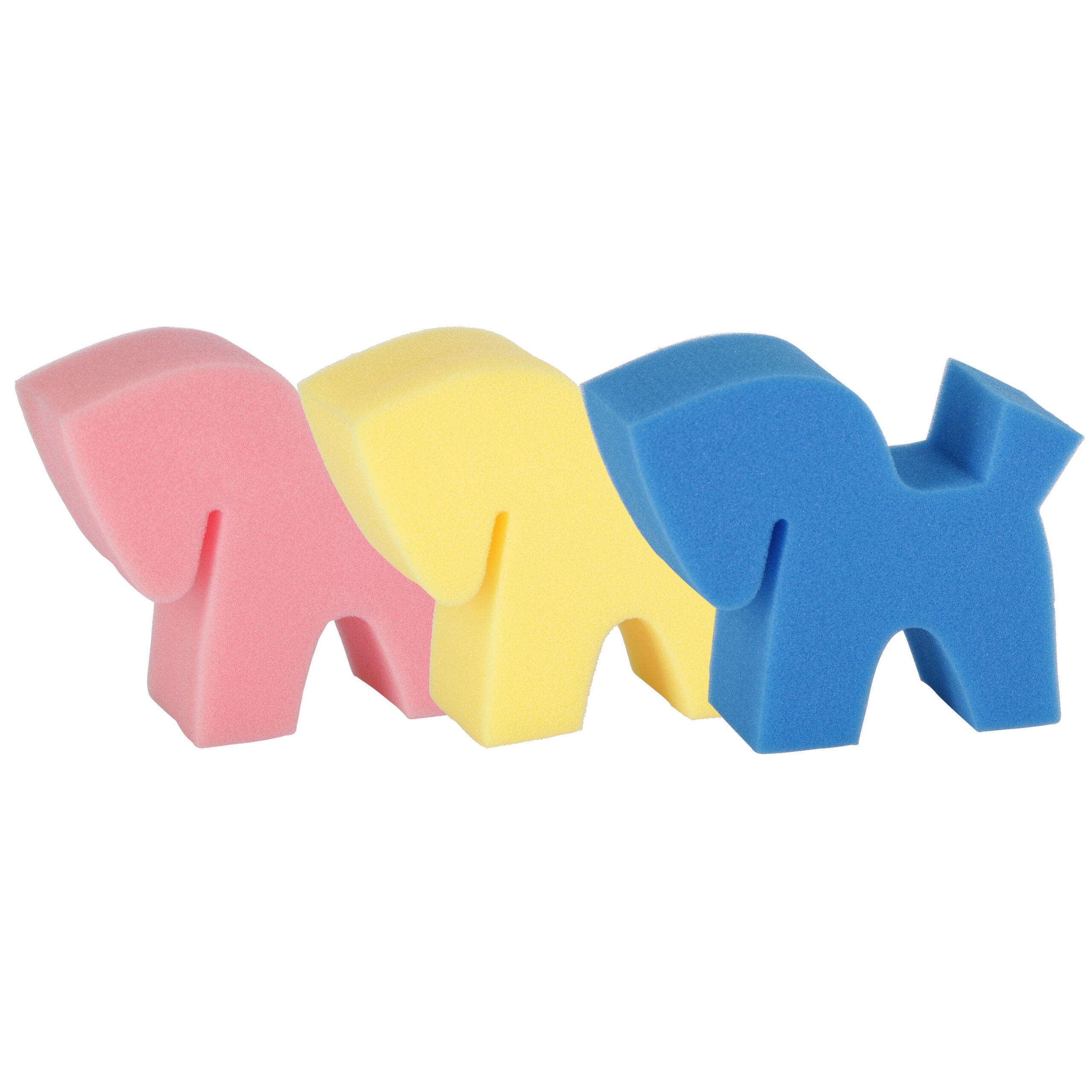 Putzschwamm Flecki Pferdeform 3-er Set gelb/pink/blau