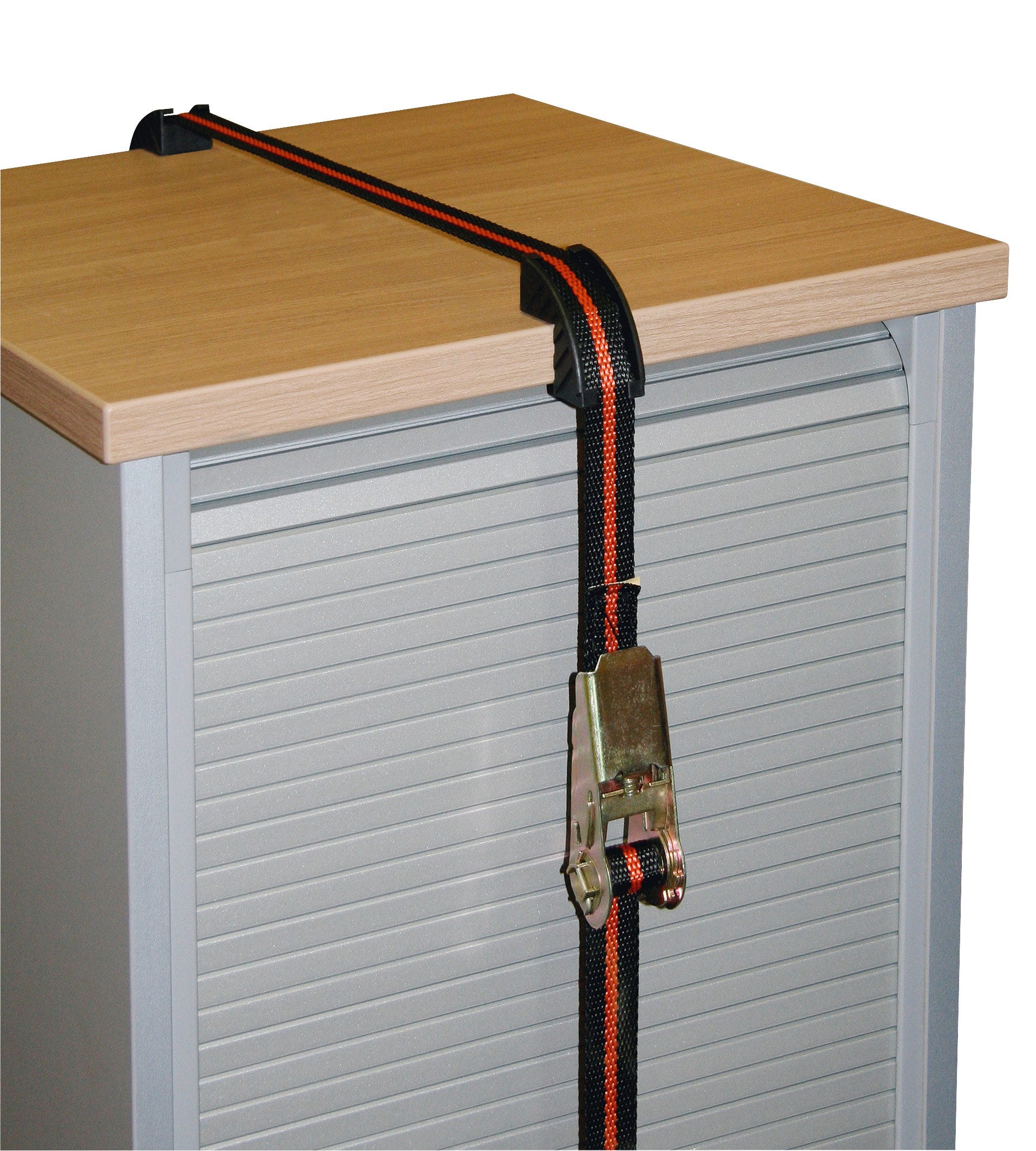 Ratschenzurrgurtset 25mm x 5m mit 4 Kantenschutz, 122/245kg