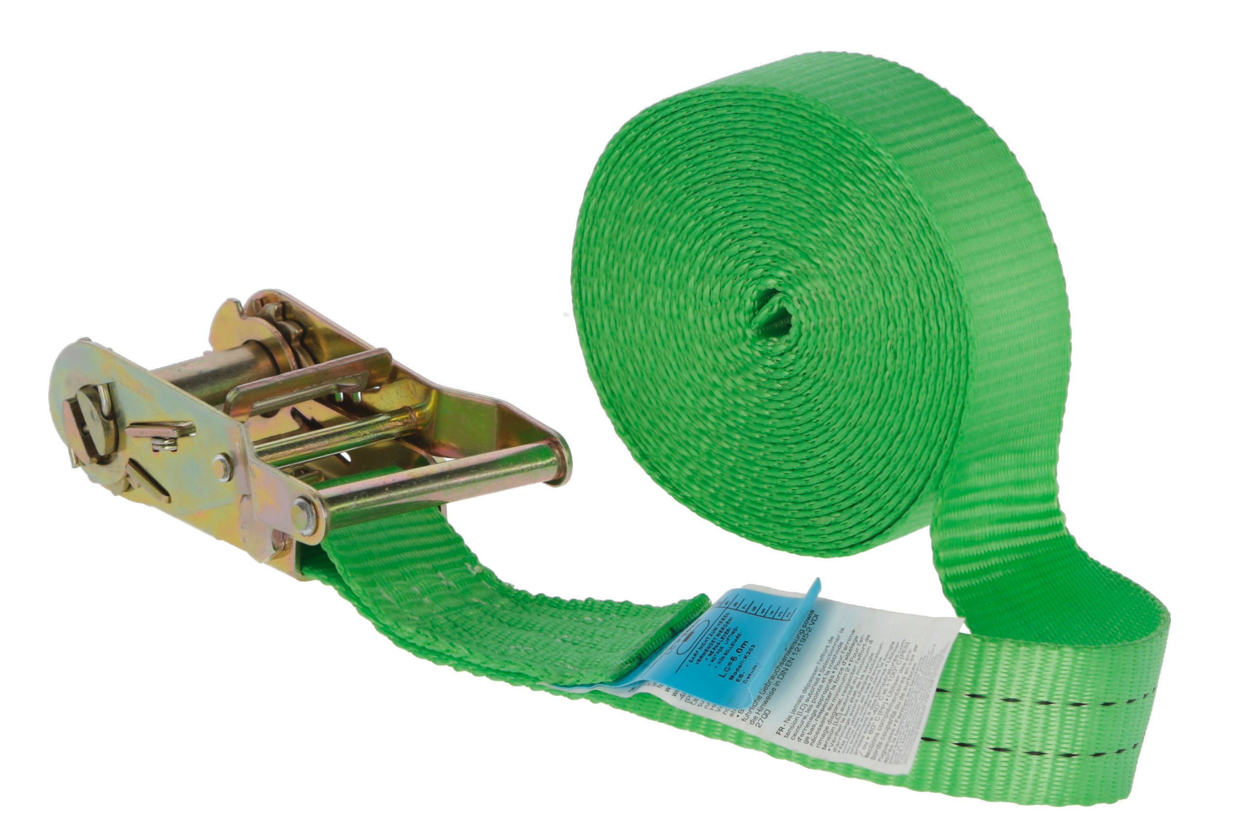 Ratschenzurrgurt 1-tlg. 35mm / 6m 1000/2000kg, grün