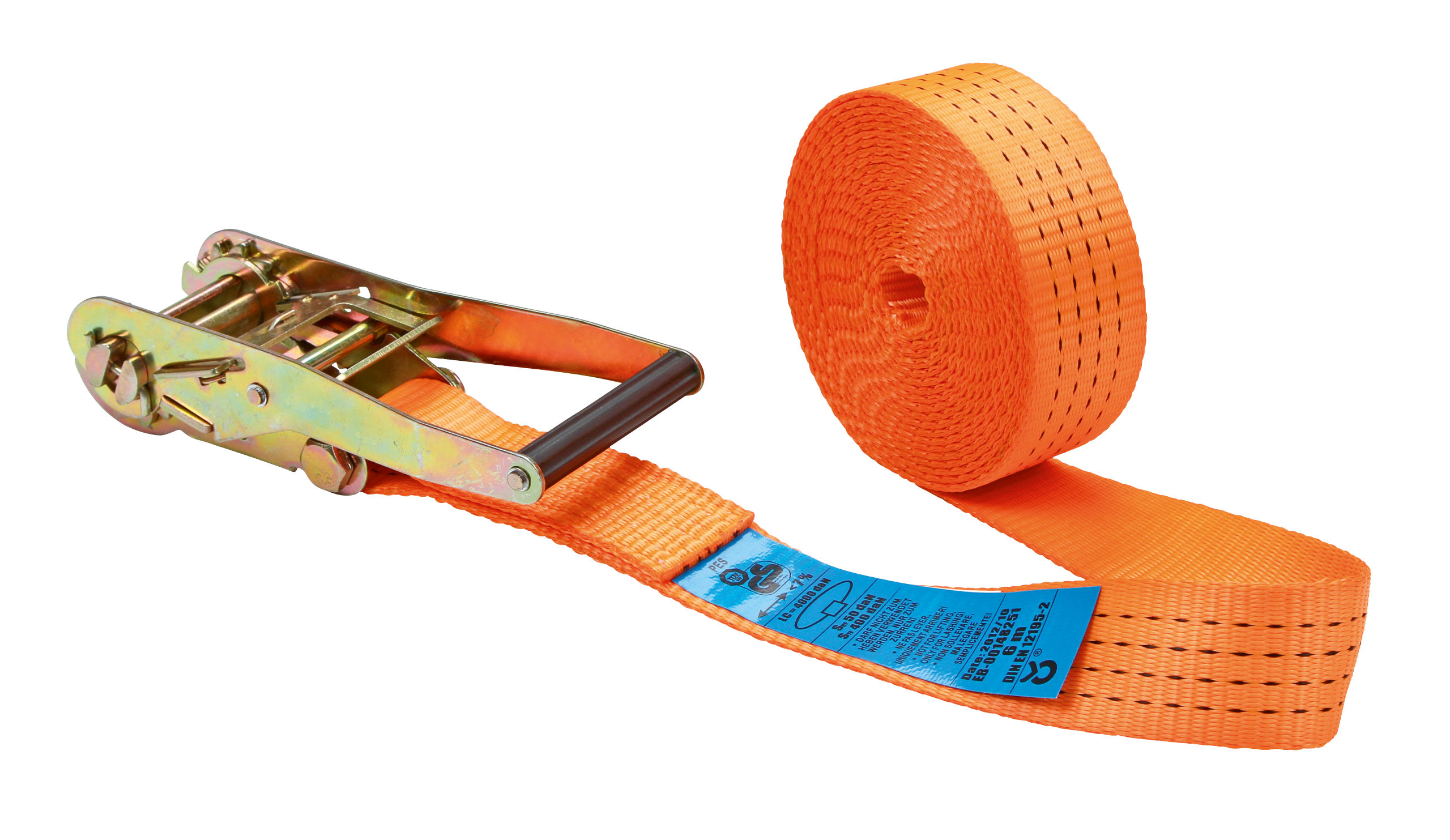 Ratschenzurrgurt 1-tlg. 50mm / 6m 2000/4000kg, orange