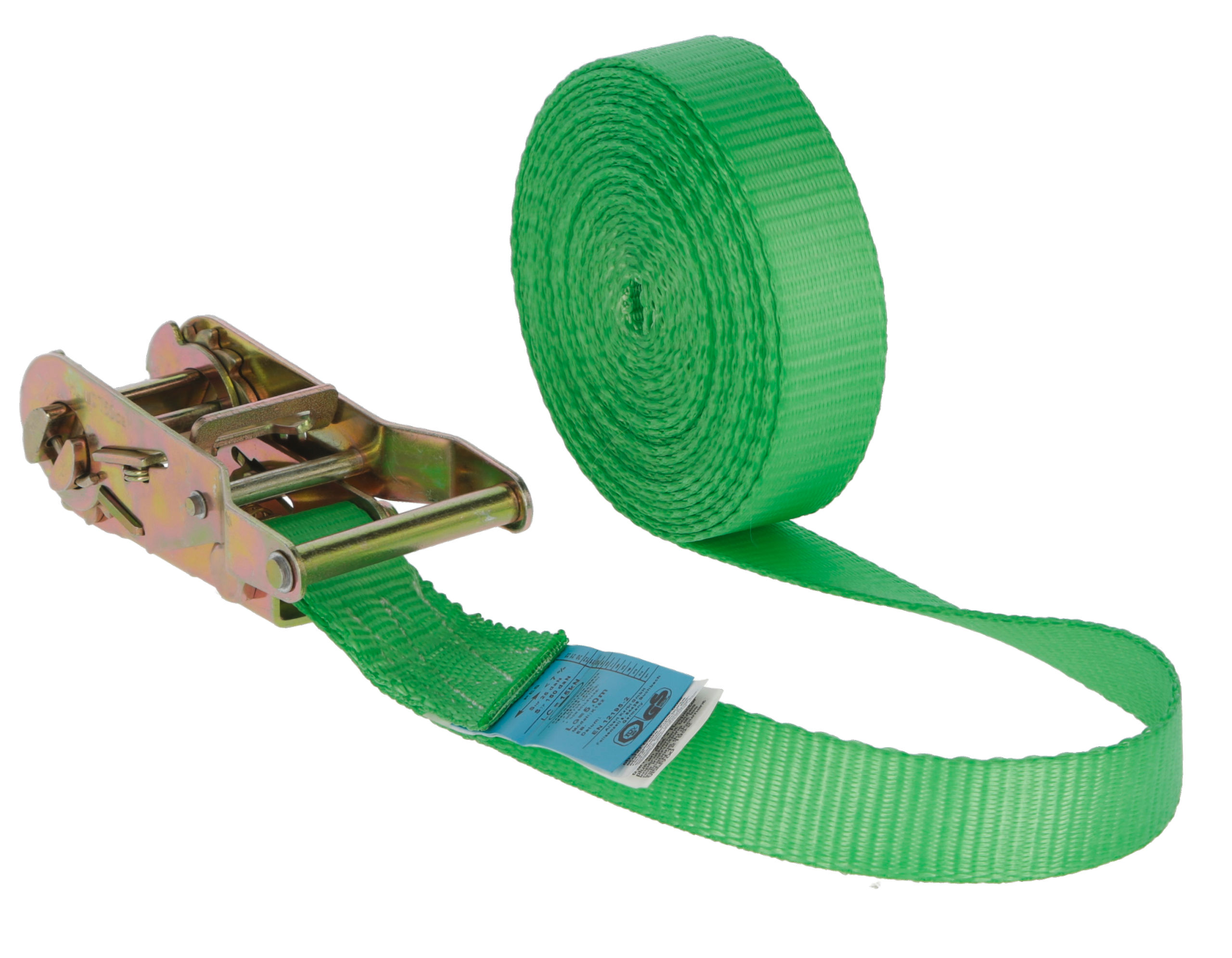 Ratschenzurrgurt 1-tlg. 25mm / 5m 750/1500kg, grün