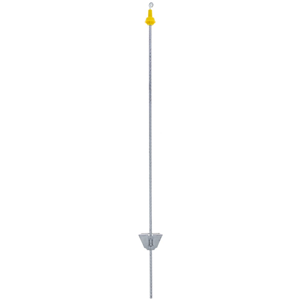 Federstahlpfahl Profi mit Kopfisolator, silber, 107cm