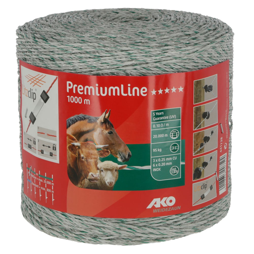 Litze PremiumLine, 250m, weiß/grün, 3x0,2Niro,3x0,25 Cu