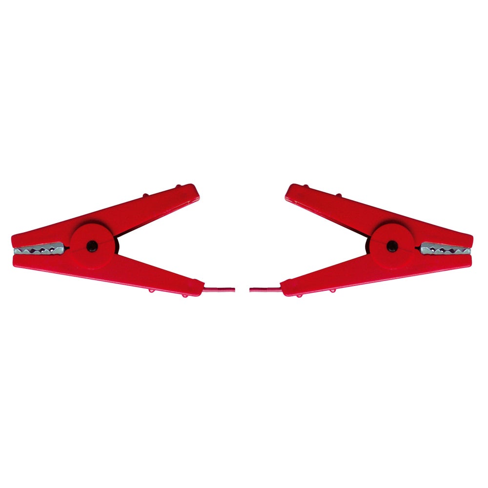 Zaunverbindungskabel mit 2 Krokodilklemme rot, 60cm