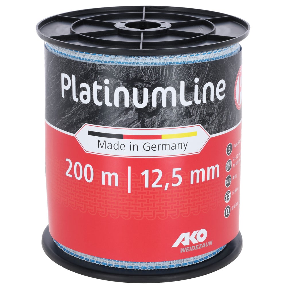 PlatinumLine Band, 200m, 20mm, weiß/blau,3x0,2 Niro,3x0,25 Cu