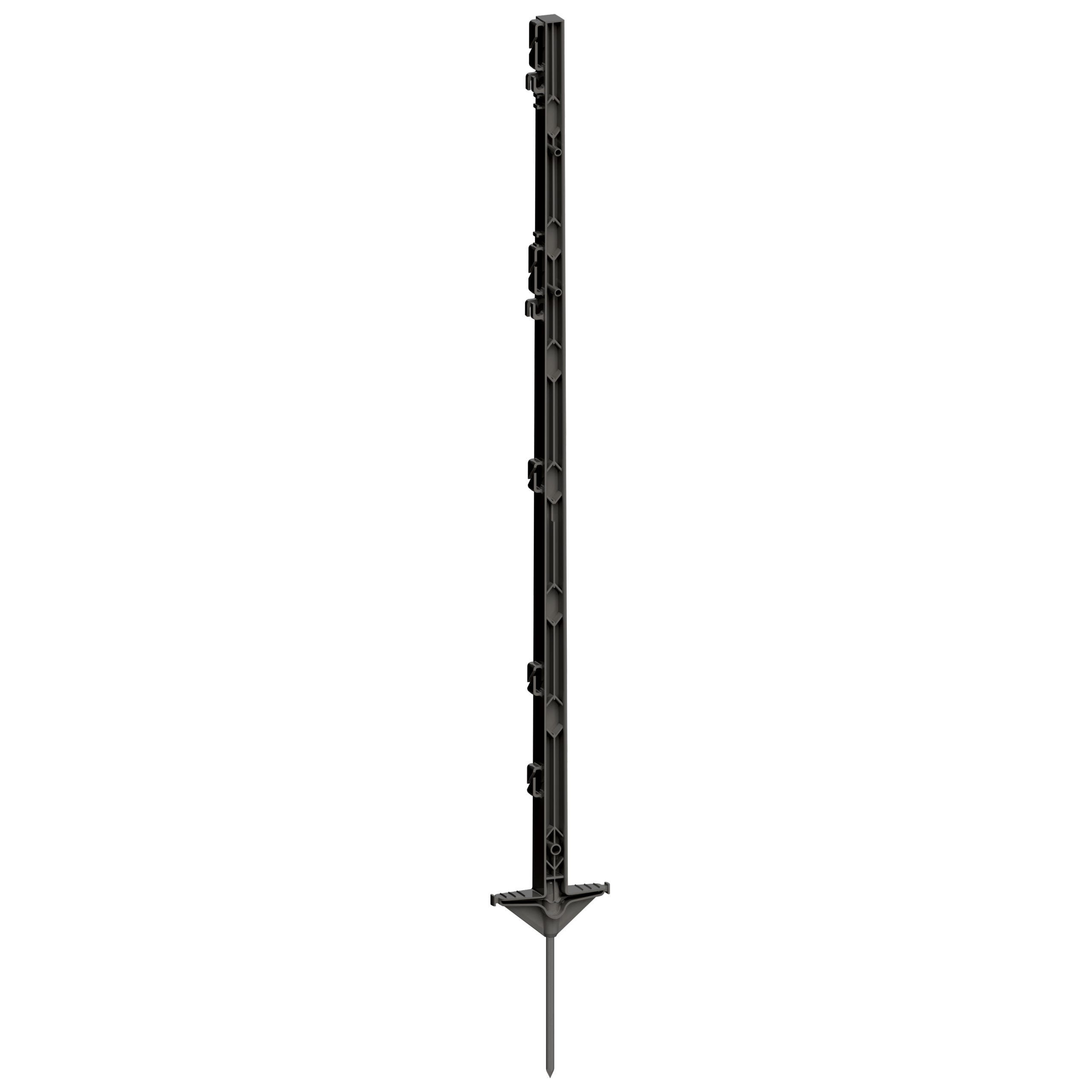 Vollkunststoffpfahl 105 cm anthrazit, Doppeltritt