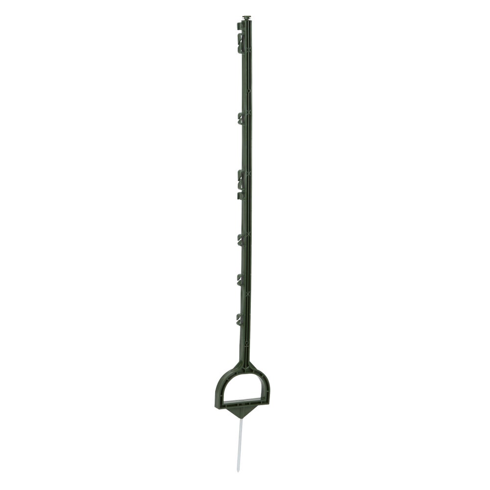 Vollkunststoffpfahl mit Steigbügeltritt, 158cm, weiß