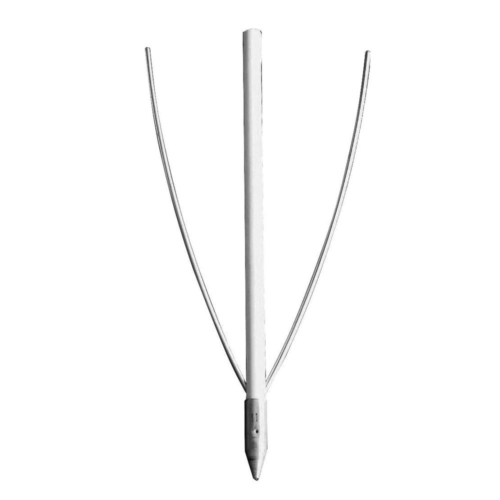 Oval-Fiberglaspfahl gelb mit Metallspitze, 110cm