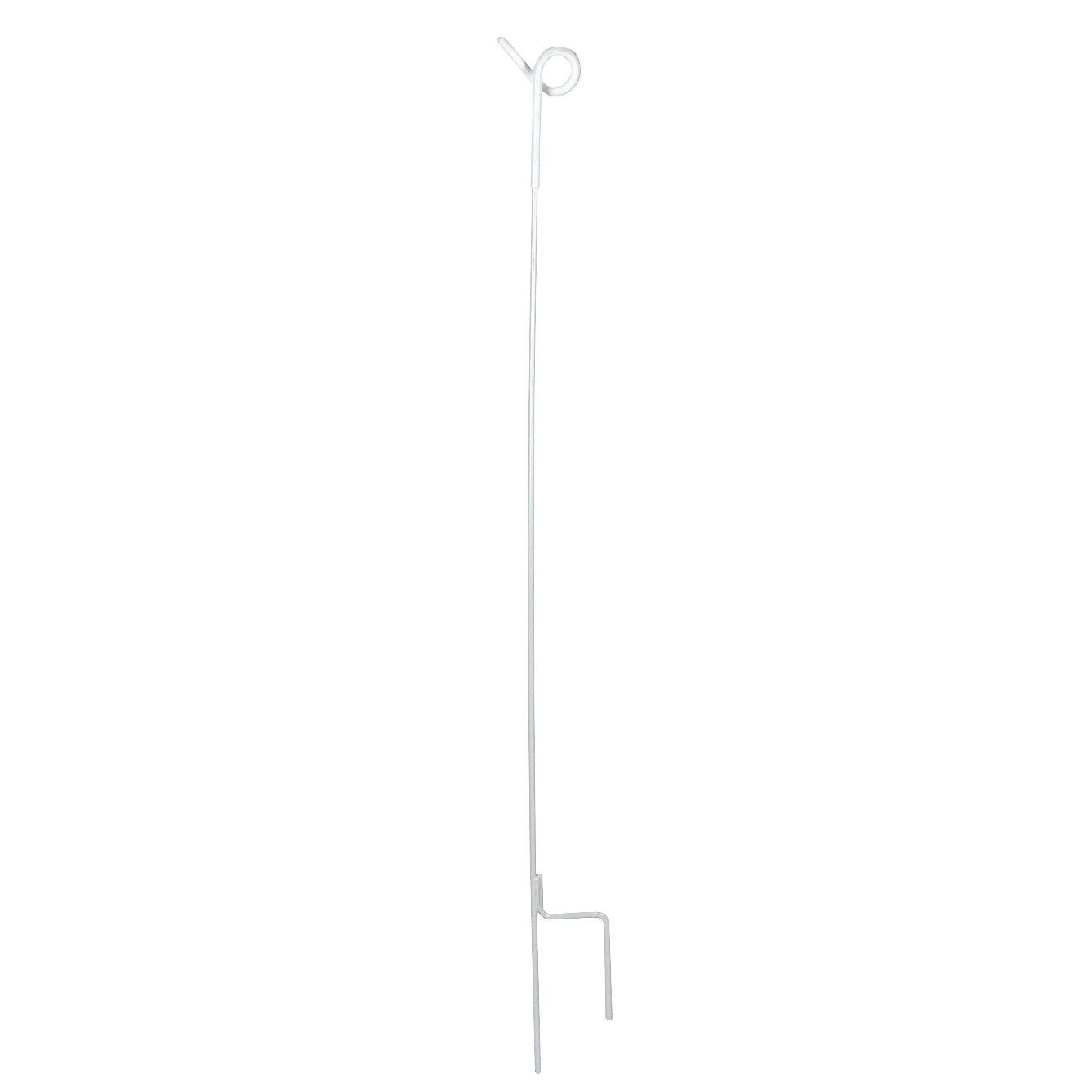 Metallpfahl weiß Ø 7mm, 105cm 90 cm über Boden