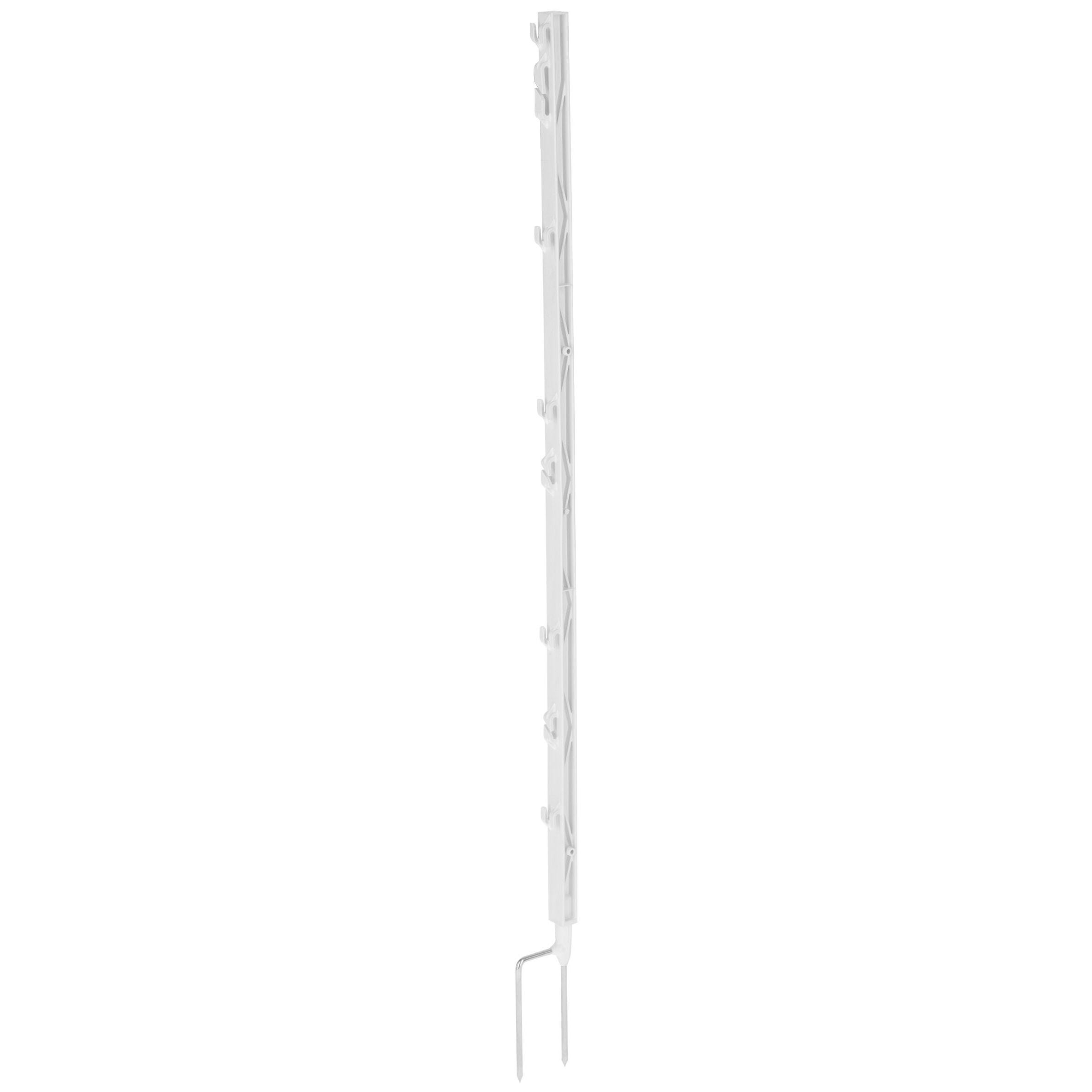 Vollkunststoffpfahl m.Stahl- doppelspitze,102 cm,weiß