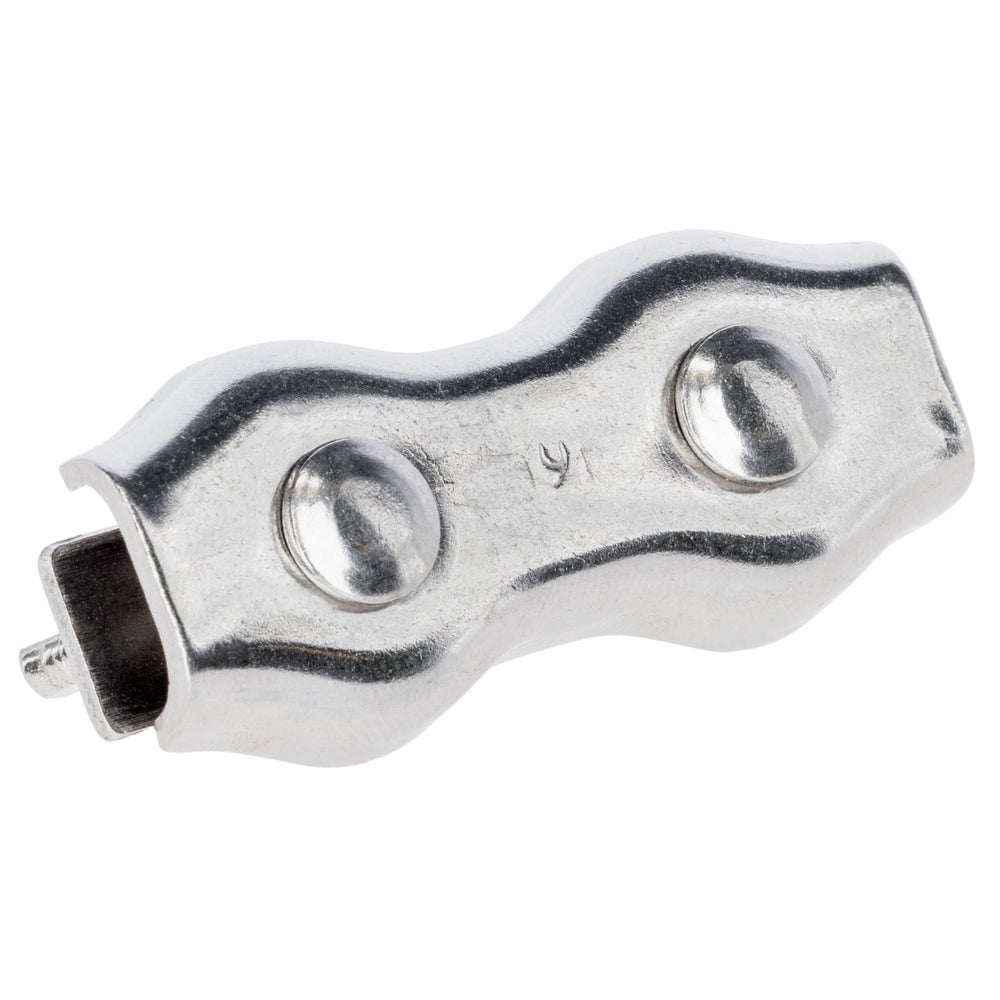 Nirosta-Verbinder f. Elektro- seil bis 8mm, 5 ST/BLI, AKO
