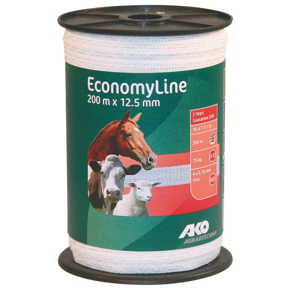 Band EconomyLine, 200m, 40mm, weiß, 8 x 0,16mm Niro