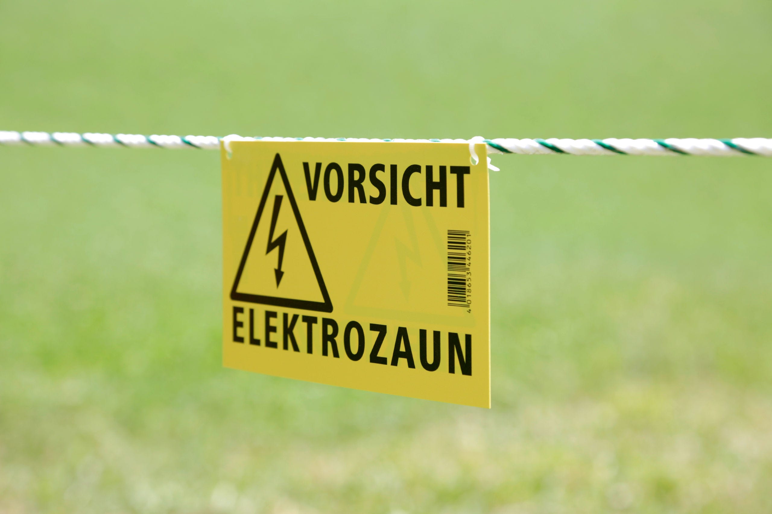 Warnschild f. Weidezaun (Neutral), beids. bedruckt