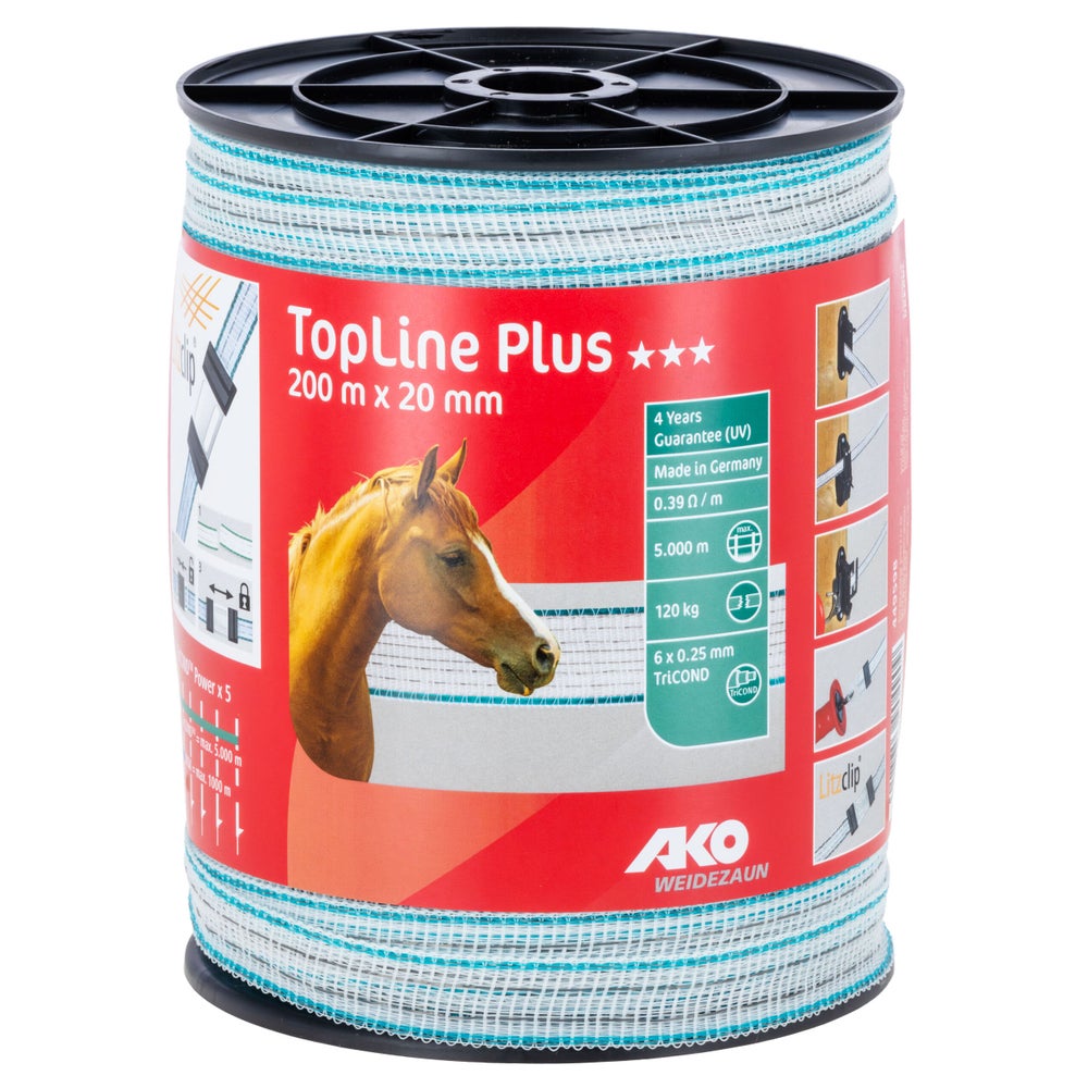 Band TopLine, 200m, 20mm, weiß/pink, 6x0,25mm TRICOND