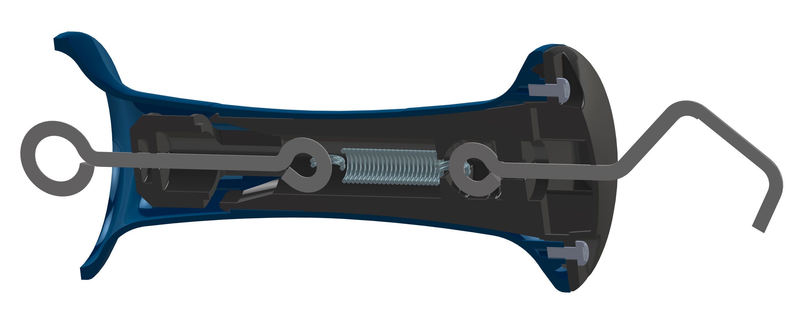 Torgriff Premium blau + Seil- Litzenschnellverbinder Niro