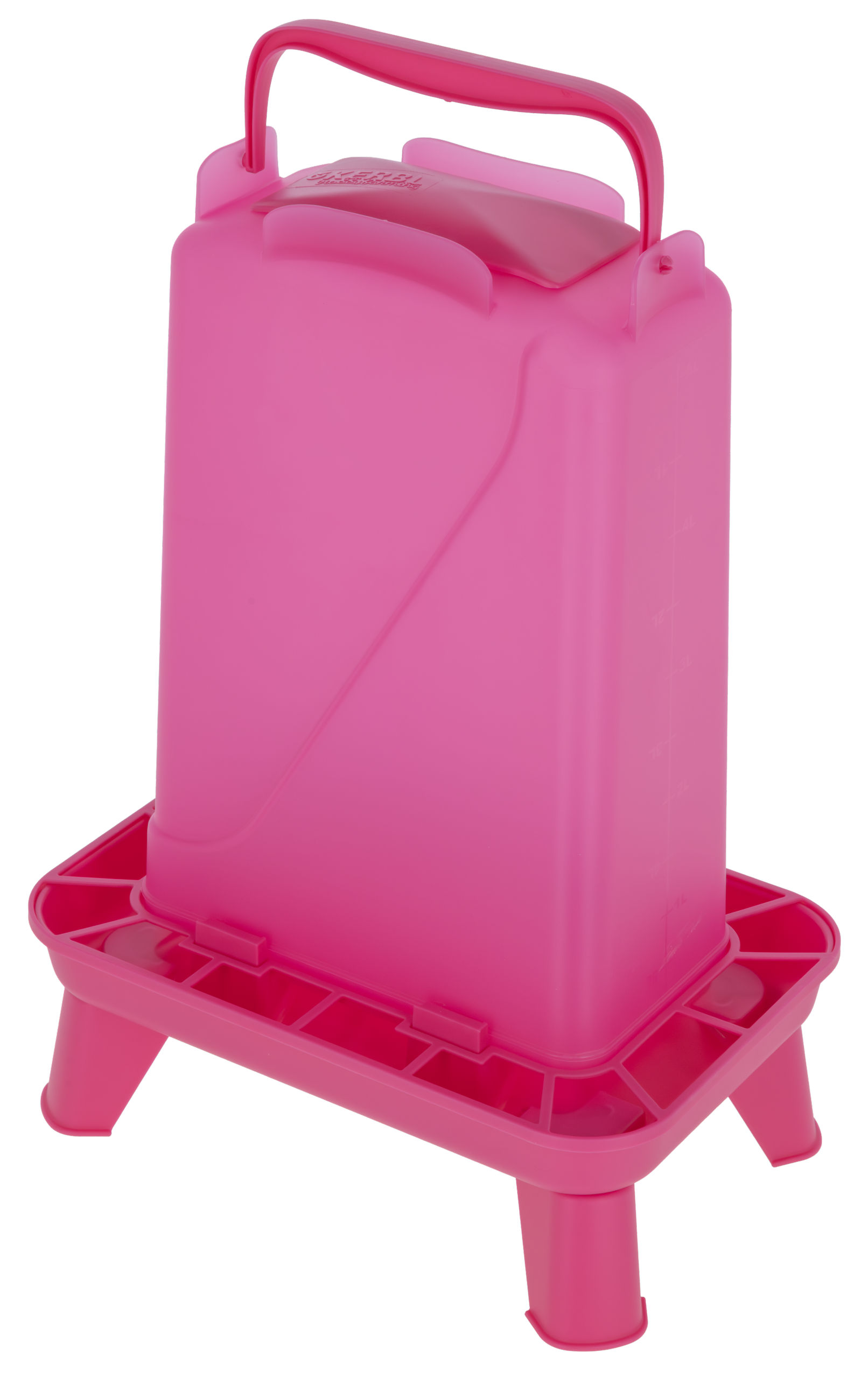 Futterautomat 5,5l pink für Geflügel rechteckig, Kunststoff