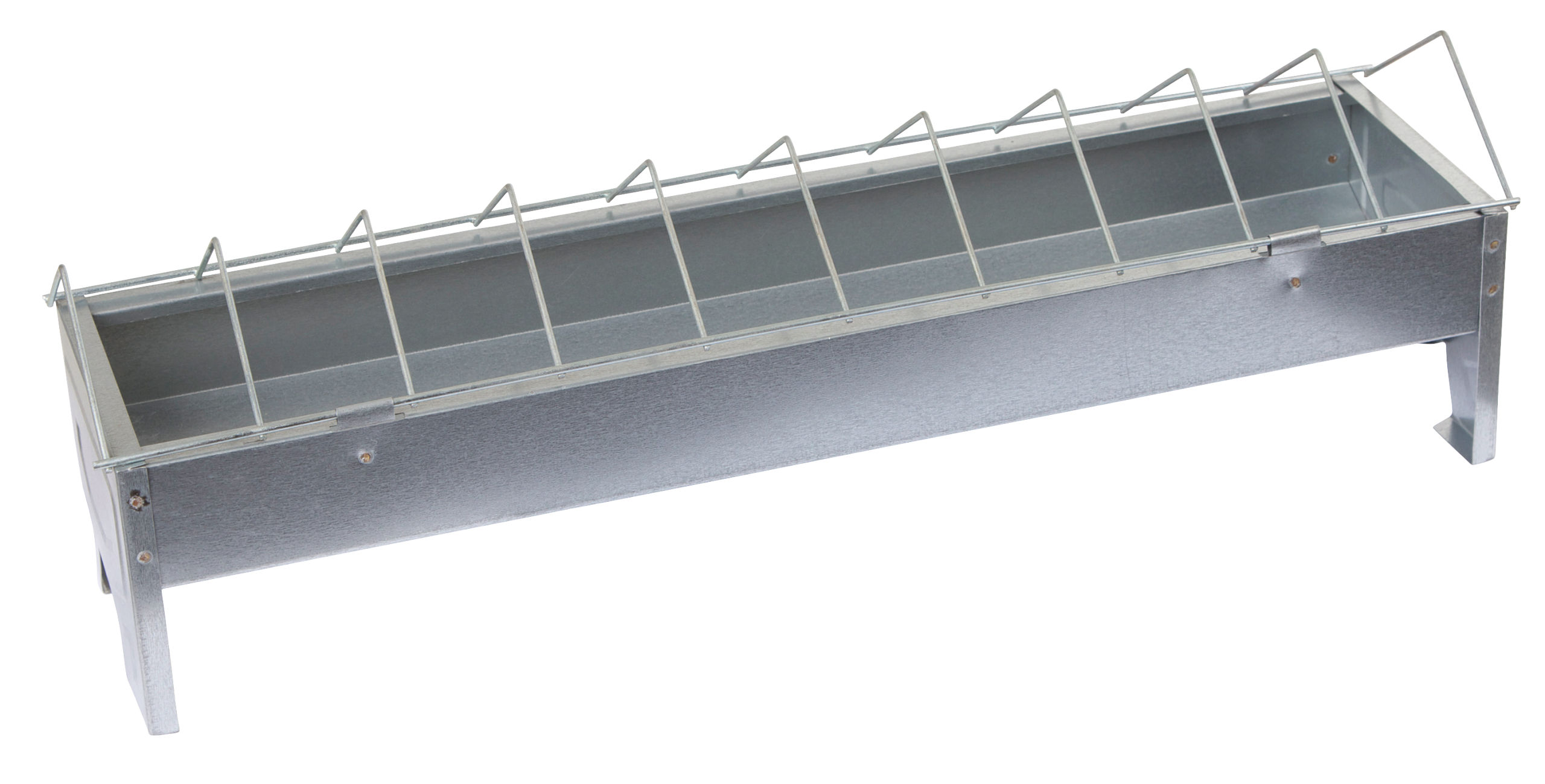 Futtertrog verzinkt, 50 cm x 10 cm für Hühner