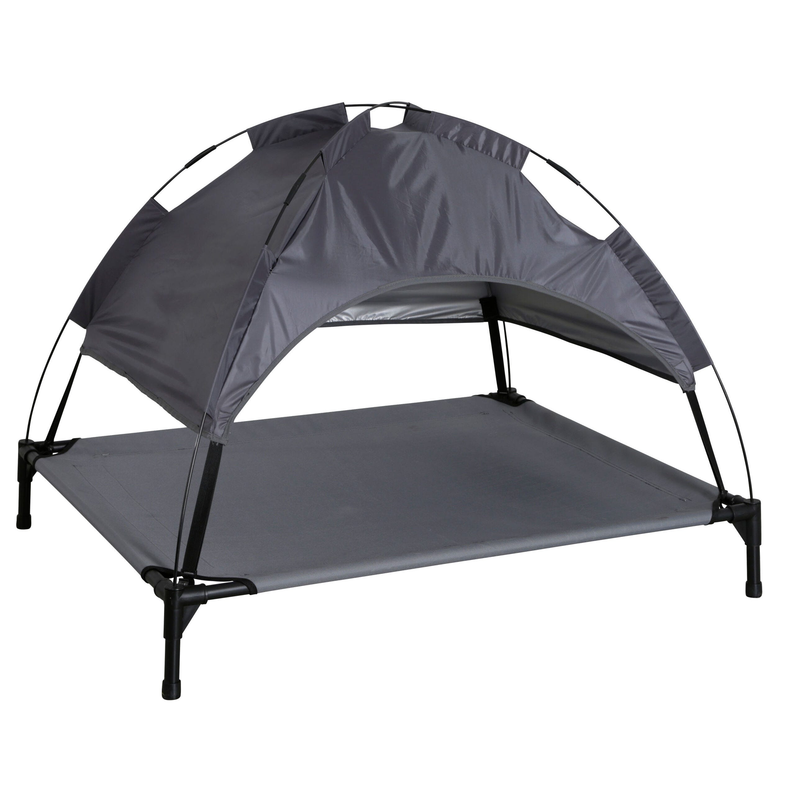 Hundeliege Vacation Top grau, 105x86x75 cm, mit Sonnendach