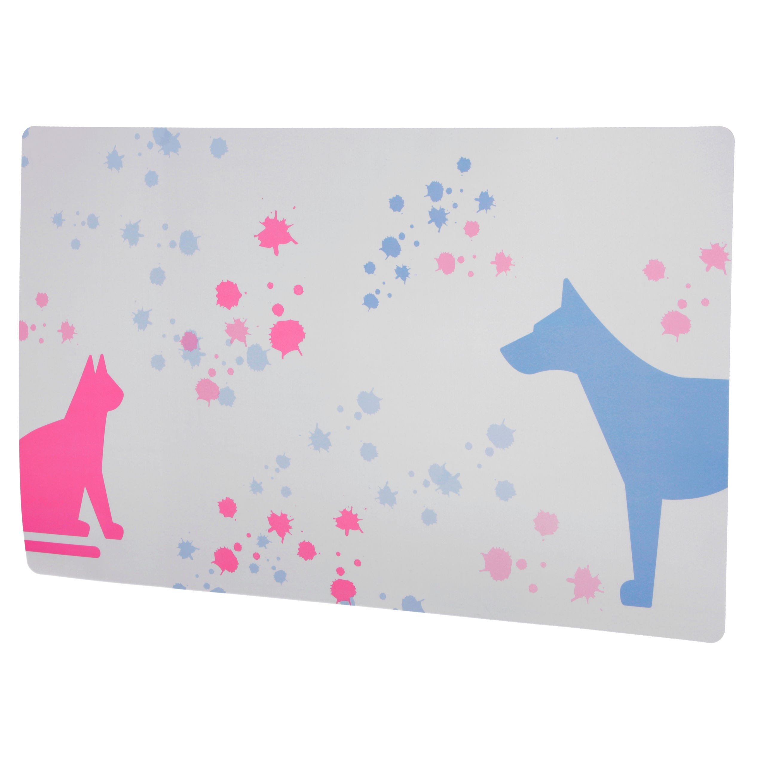 Napfunterlage 55x35cm, blau/pink/weiß