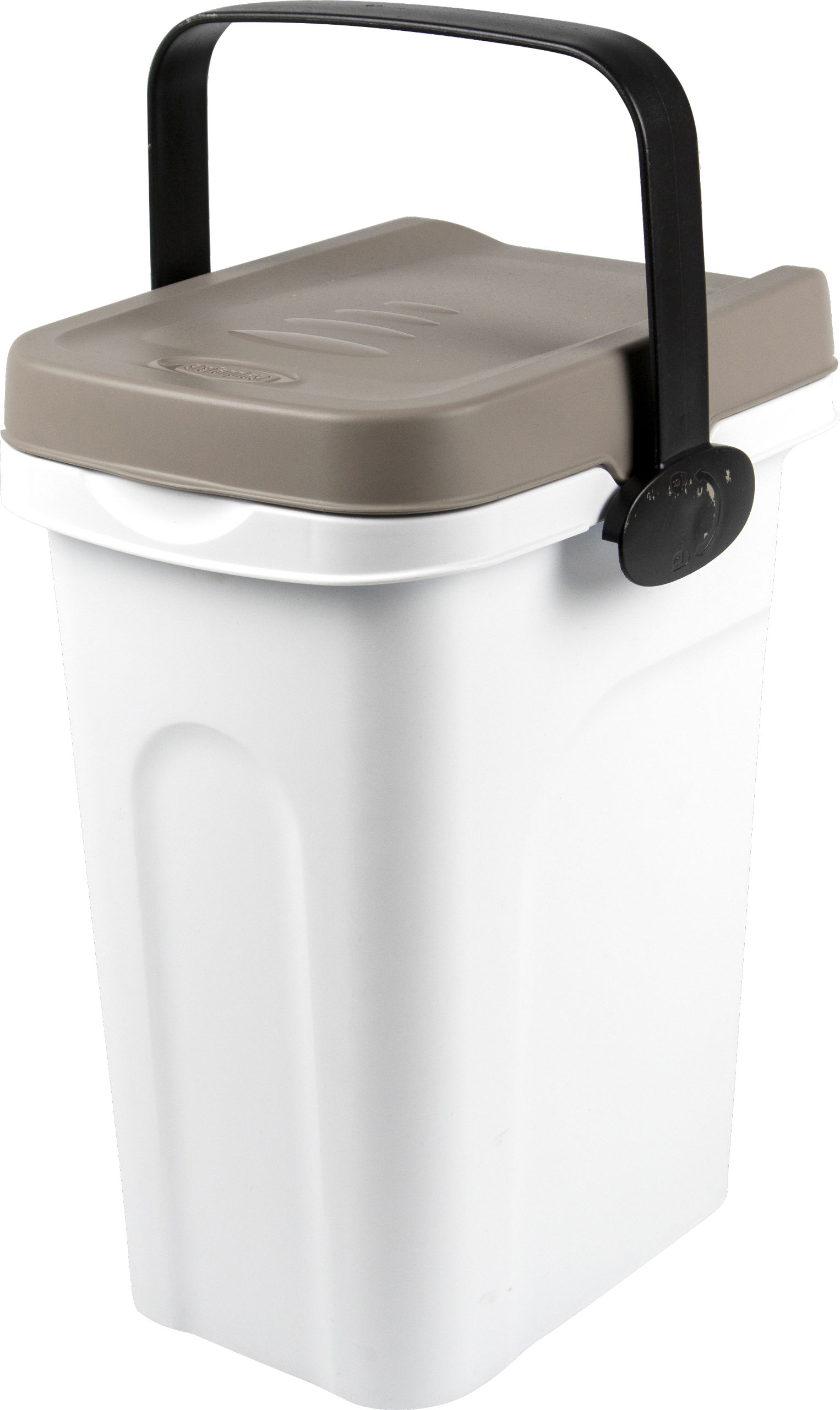 Petfood-Container 7 lt, braun/weiß, mit Henkel
