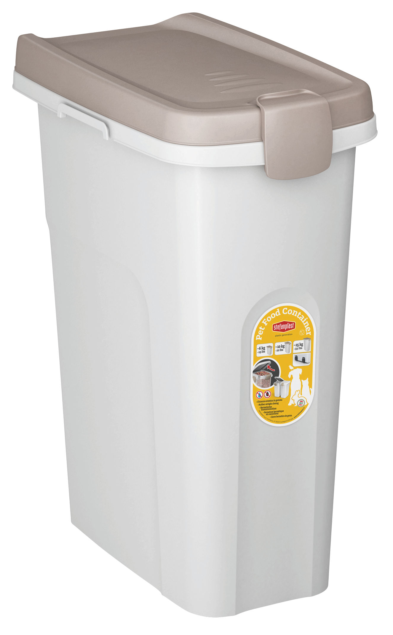 Futtercontainer 25 lt, braun/weiß