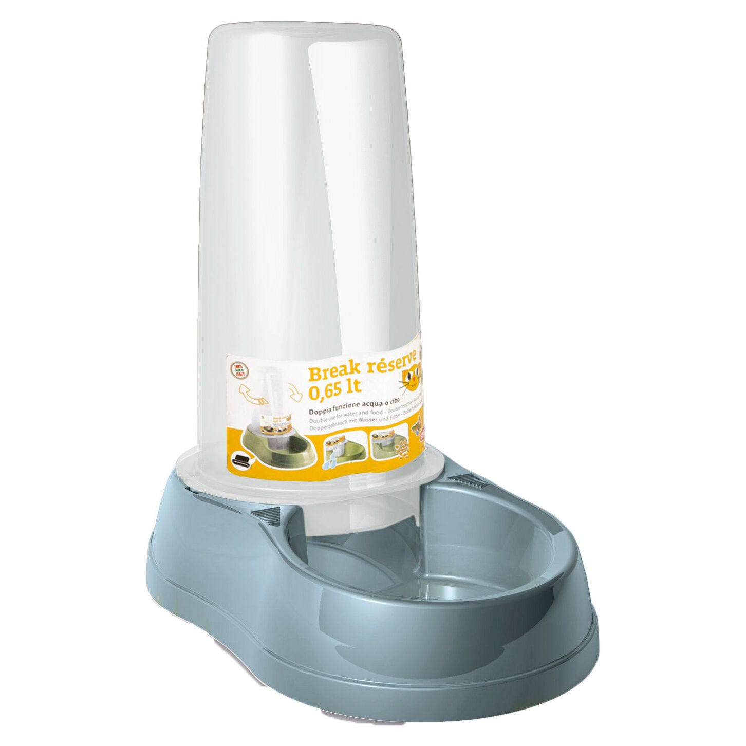 Wasser- und Futterautomat 0,65 L, blau