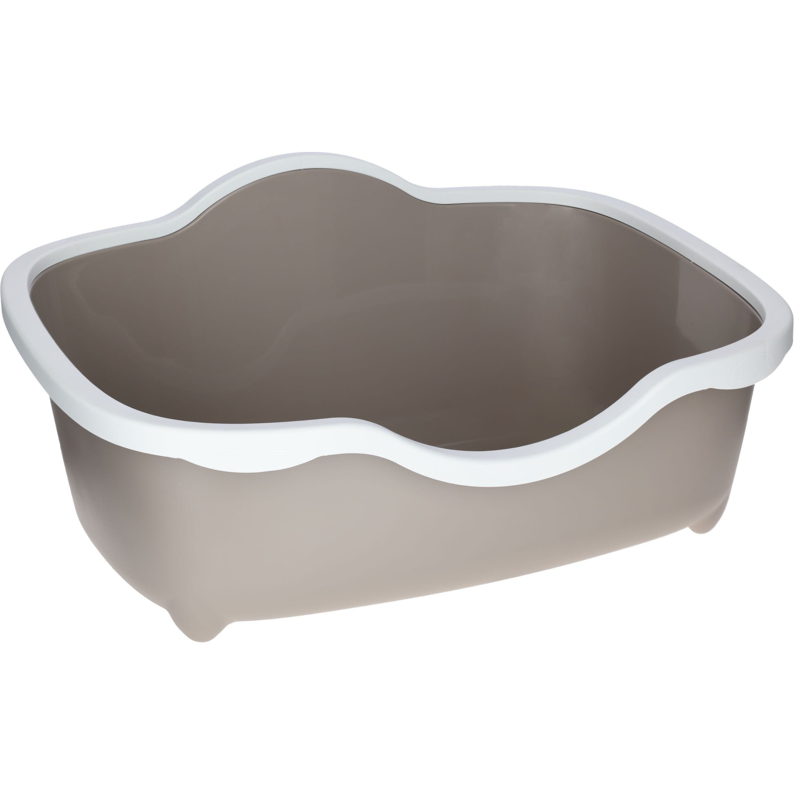 Katzentoilette Très Chic open 56x39x26cm, weiß/taupe