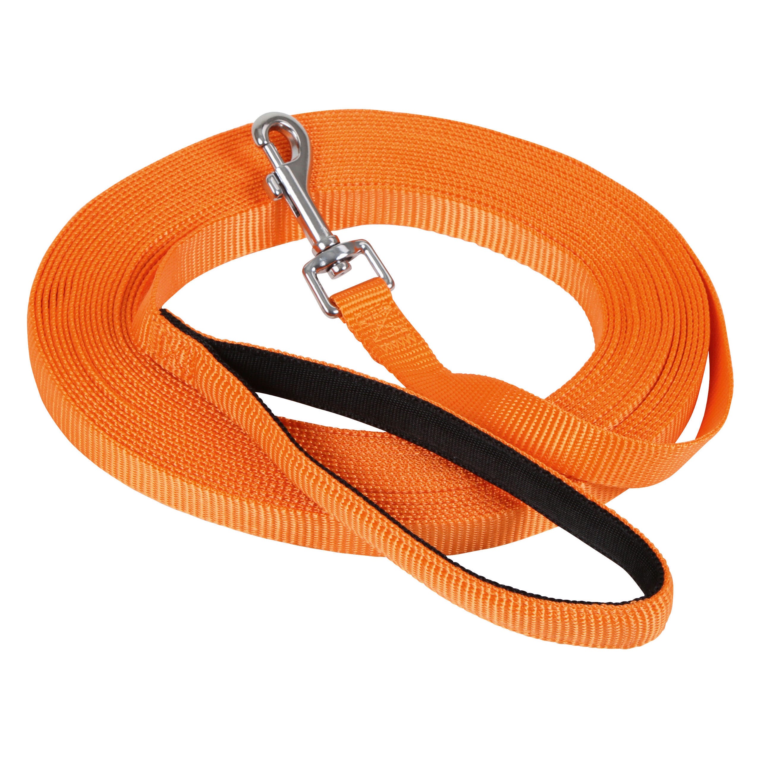 Suchleine Miami mit Softgriff orange, 10m x 20mm