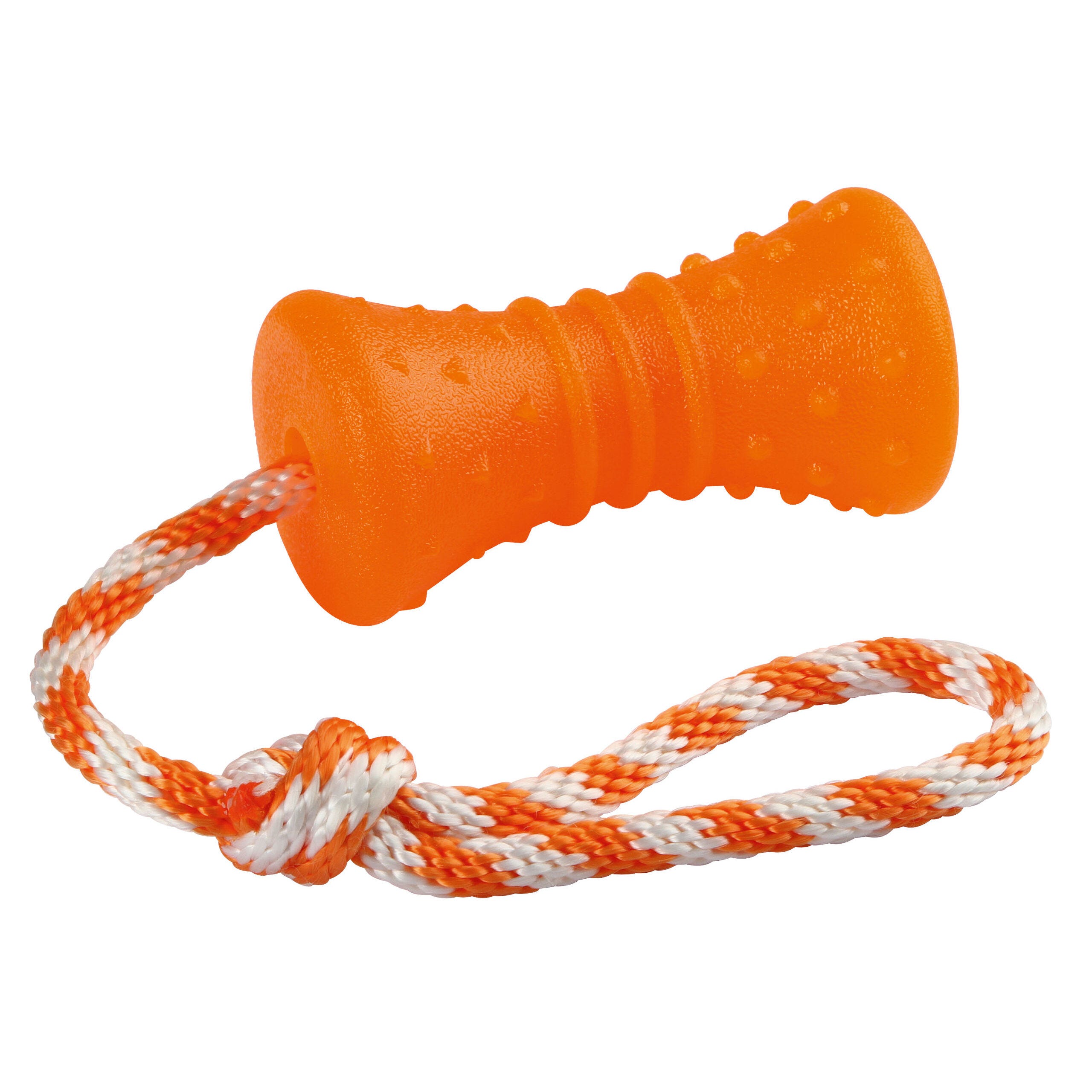 Knochen am Seil 30cm, ToyFastic, orange, 12,5xØ7cm
