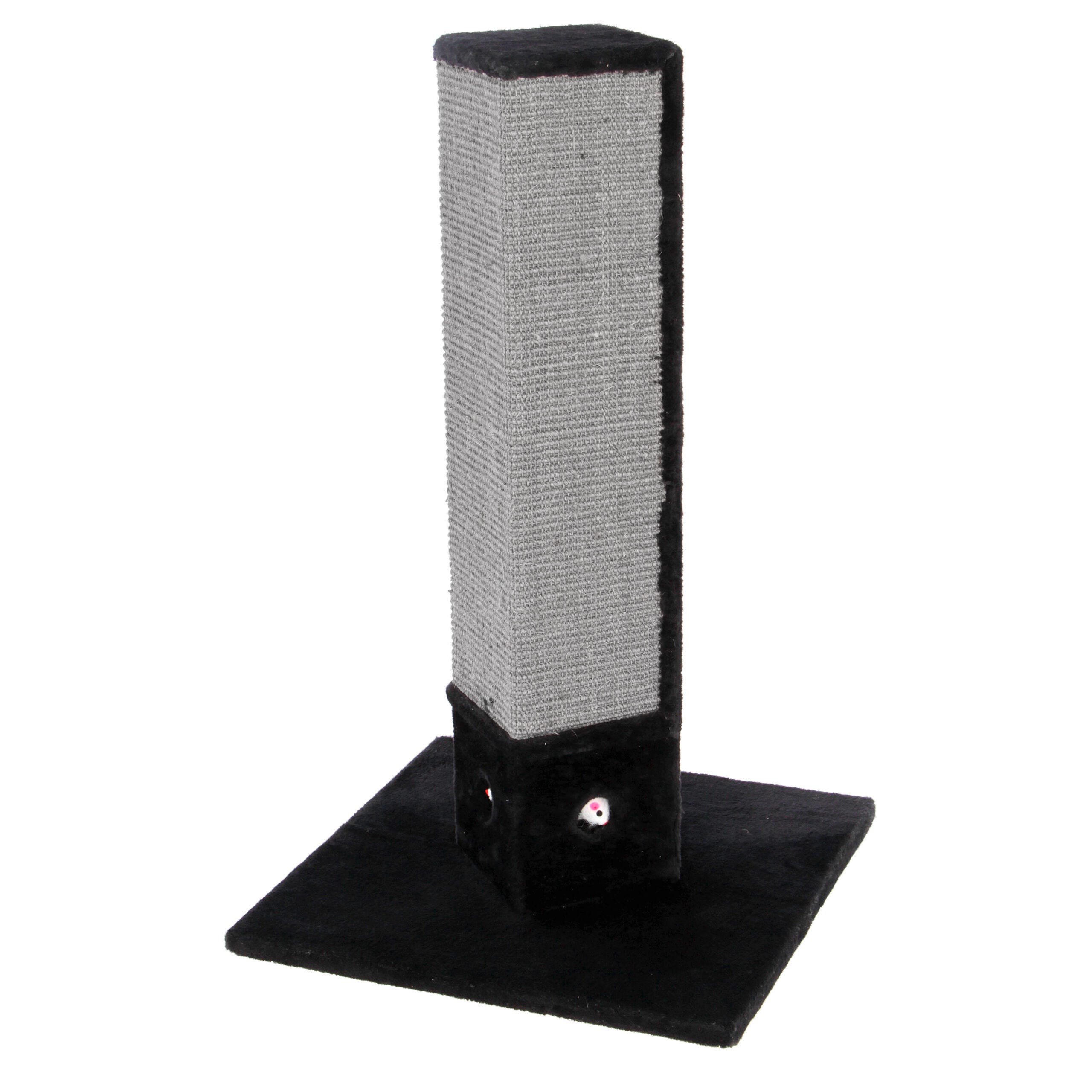 Kratzsäule 4-Corner, schwarz, 48x48x80cm