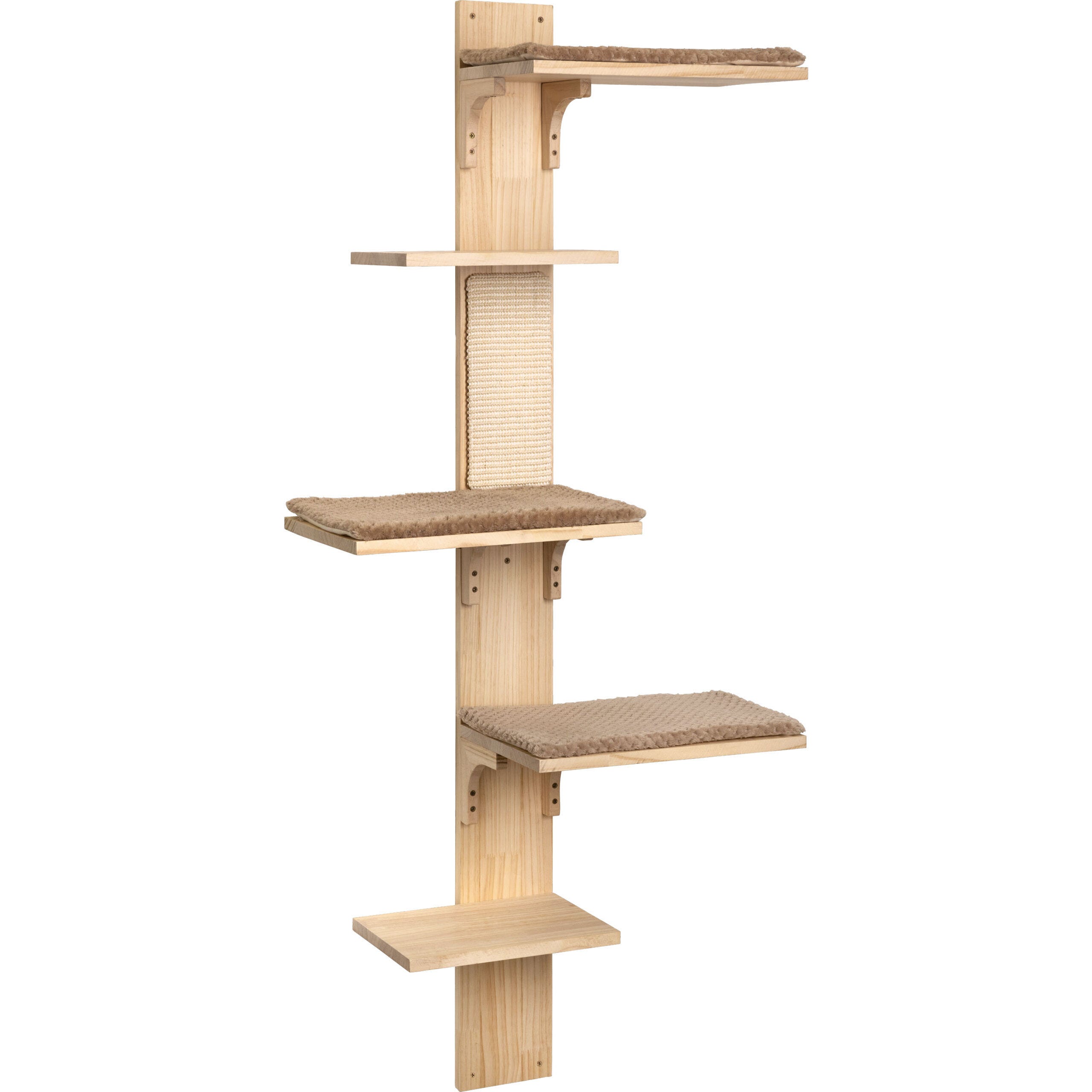 Wandkratzbaum Timber für Katzen, natur/grau