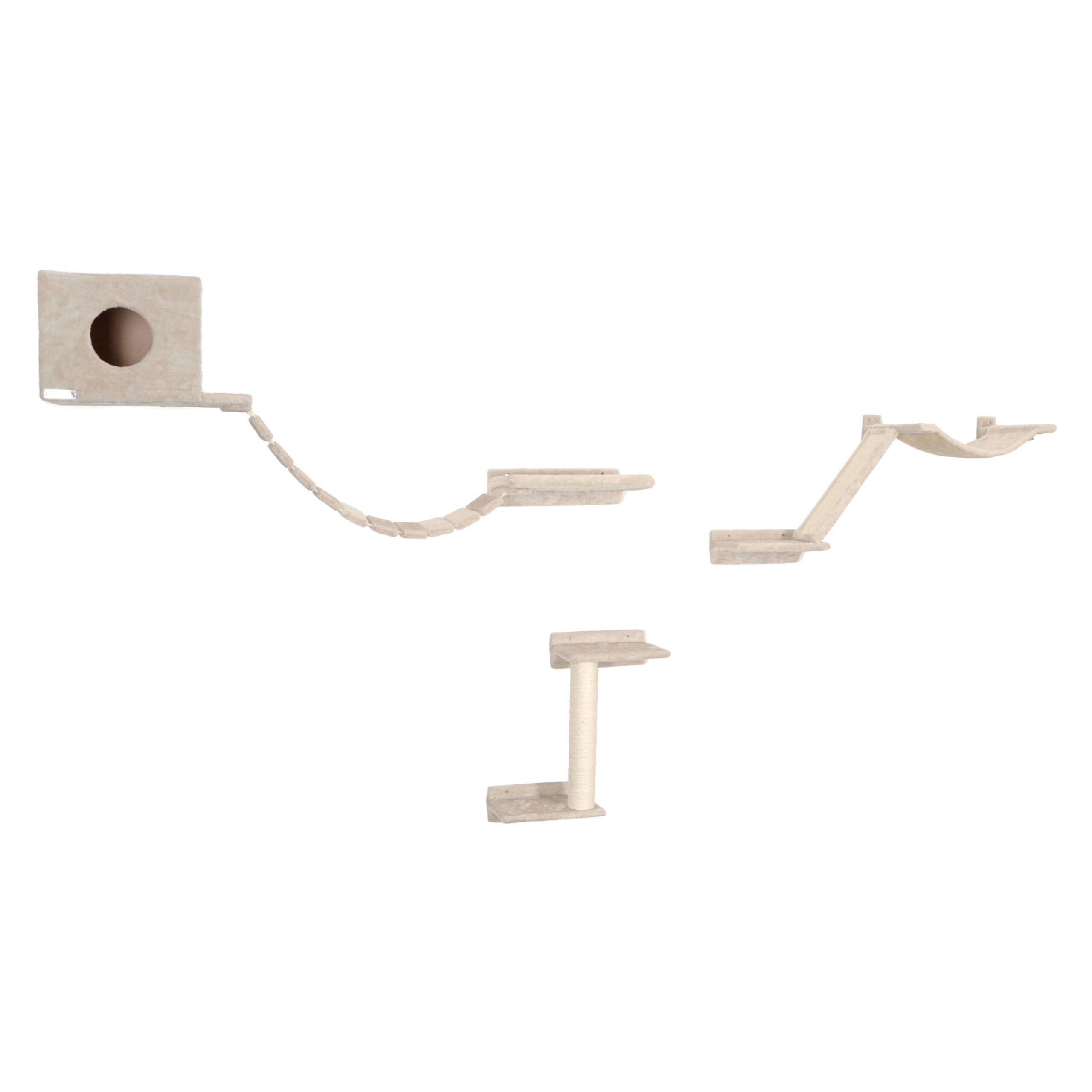 Kletterwand Mount Everest für Katzen, 9-teilig, beige