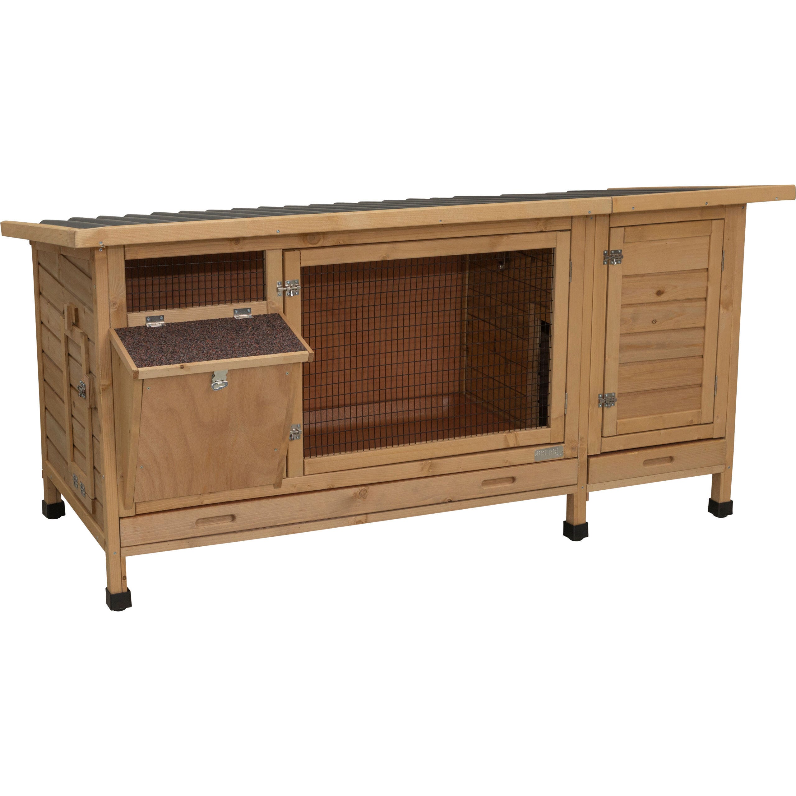 Kaninchenstall XXL Vario mit Heuraufe 155x76x80cm