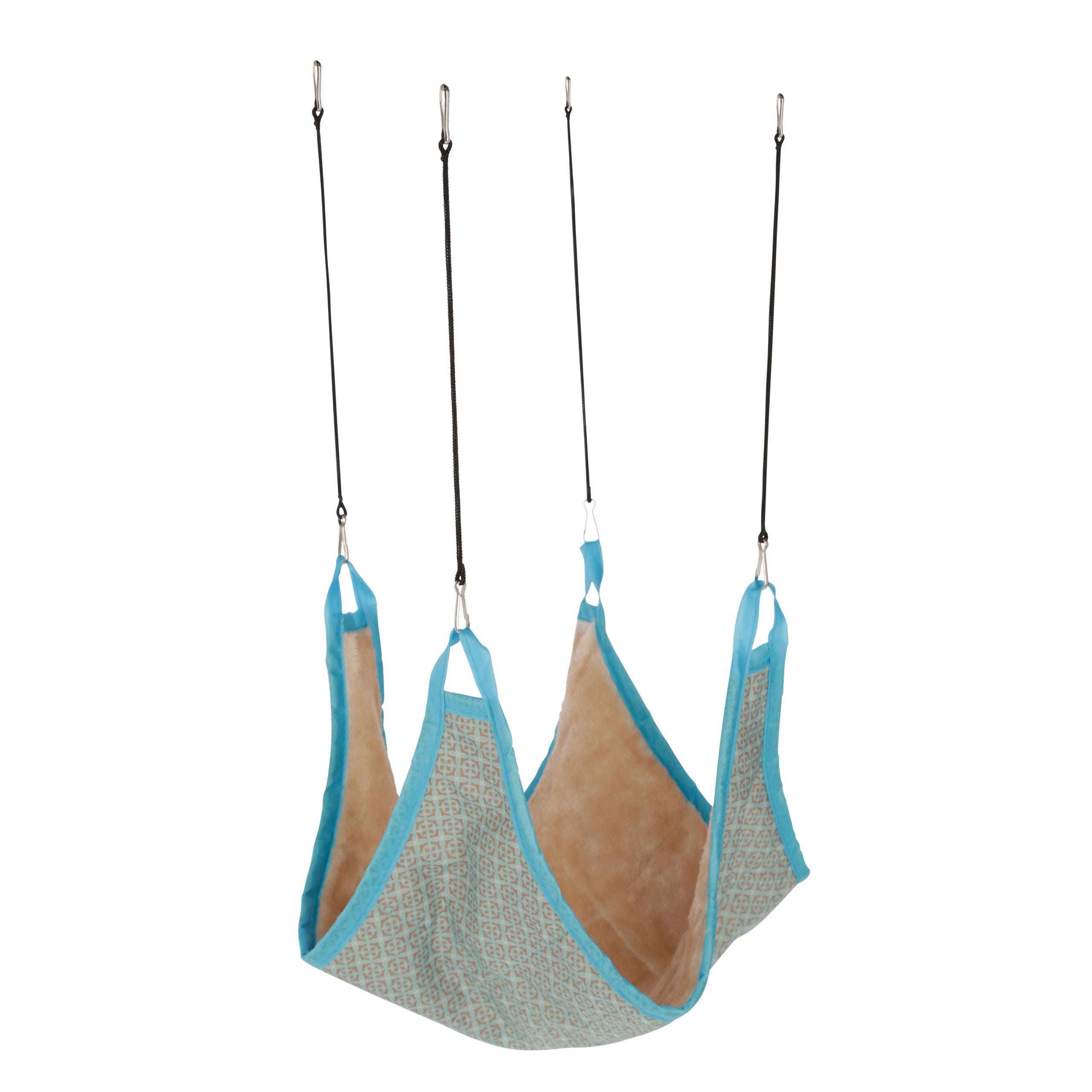 Hängematte für Nager 45x45cm, blau/beige