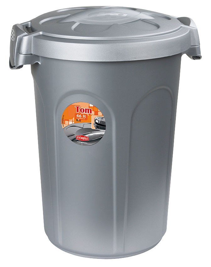 Futtertonne Tom, 16kg, 46 l, 44,5x40x61cm, grau