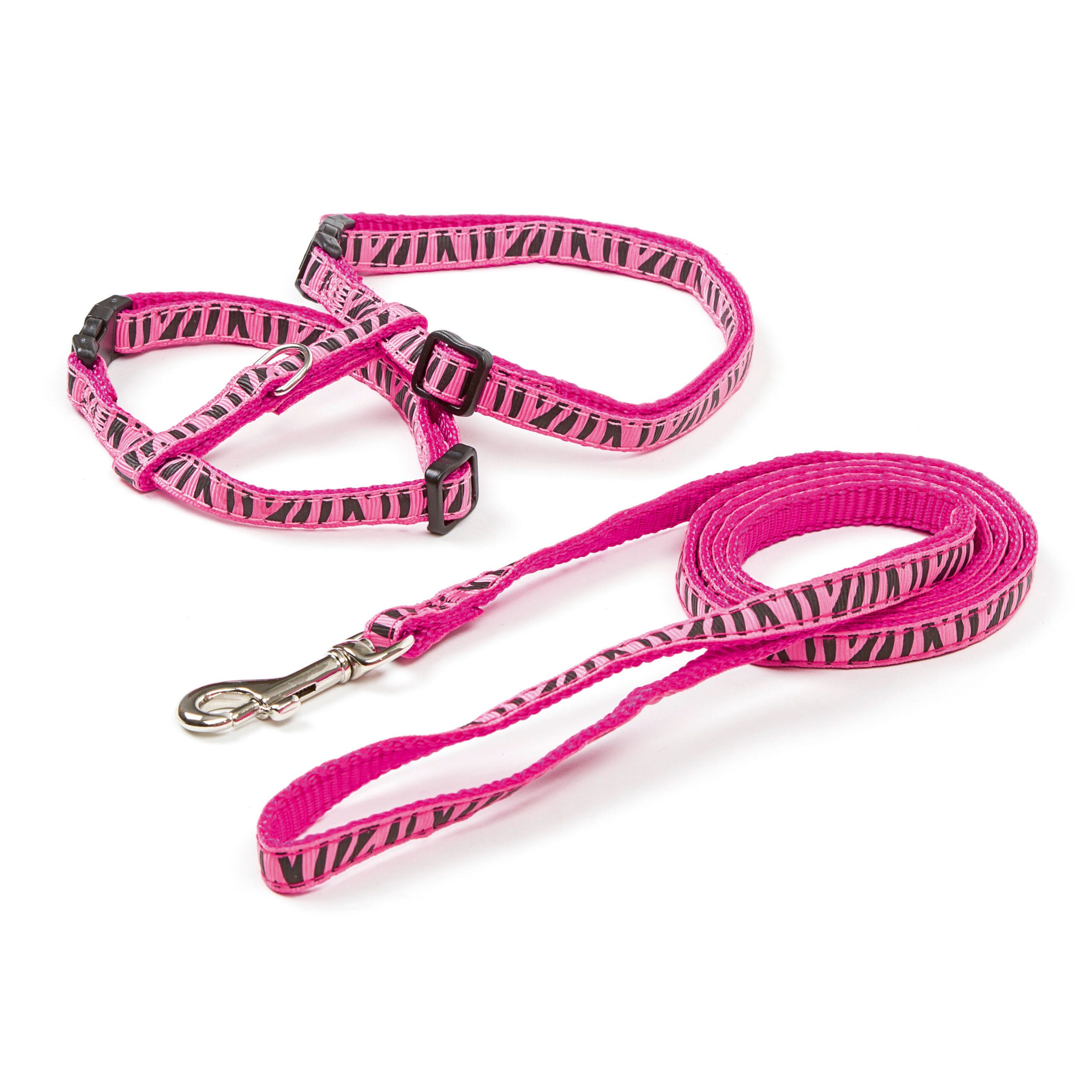 Katzengeschirr mit Leine 120cm x 10mm, pink