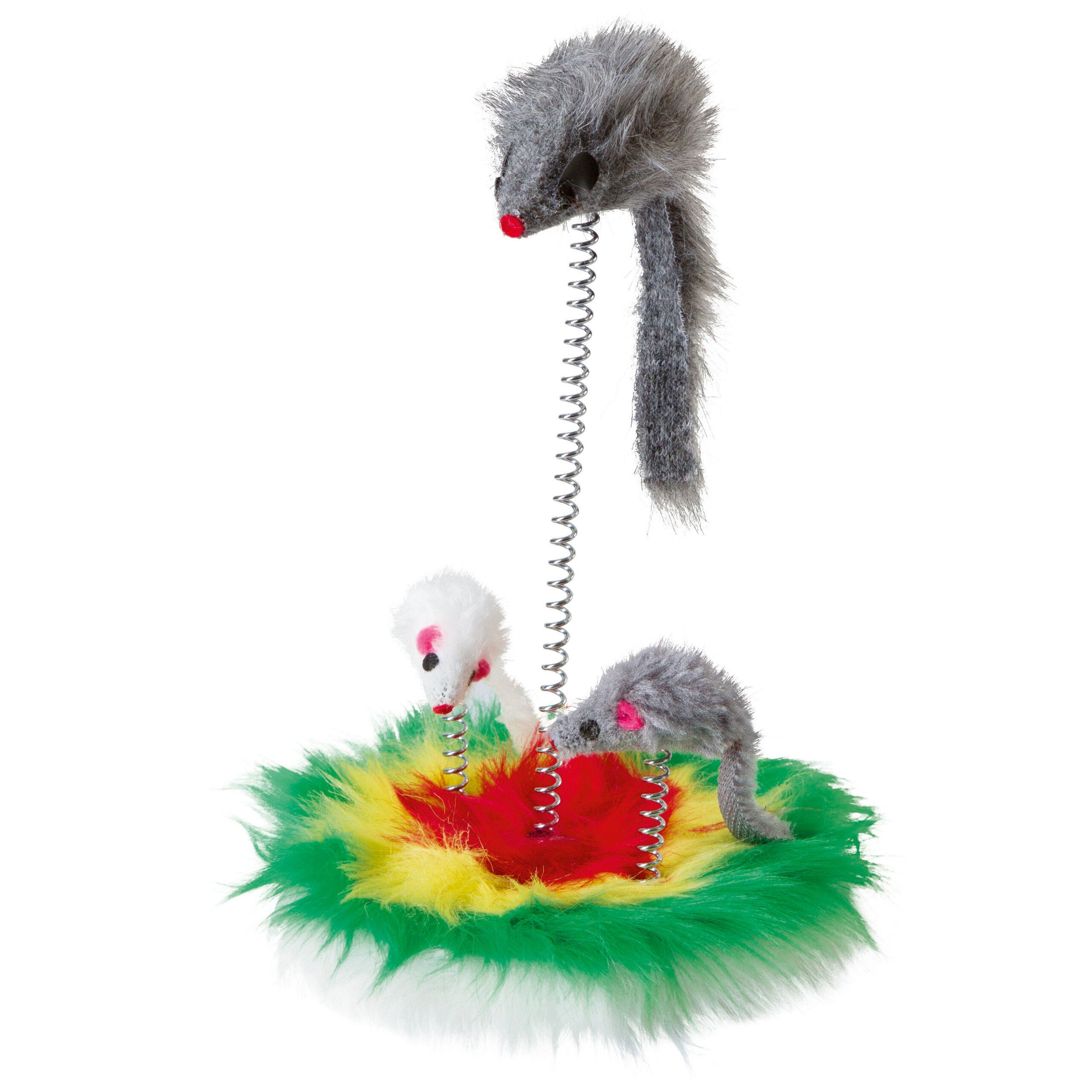 MOUSE SWING Fellmaus auf Feder 17 cm Durchmesser