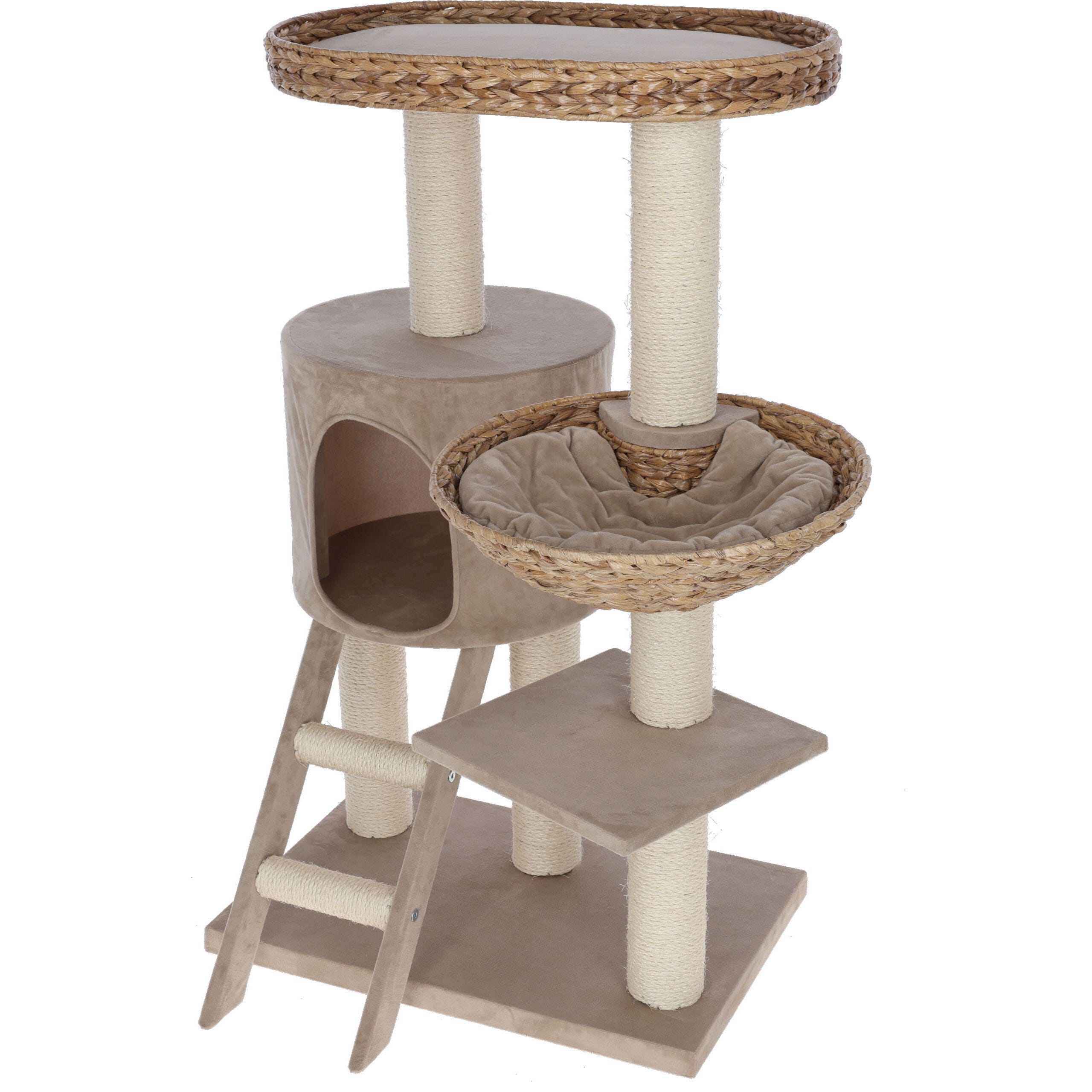 Kratzbaum Banana Leaf Waxy, beige, 60x40x103cm
