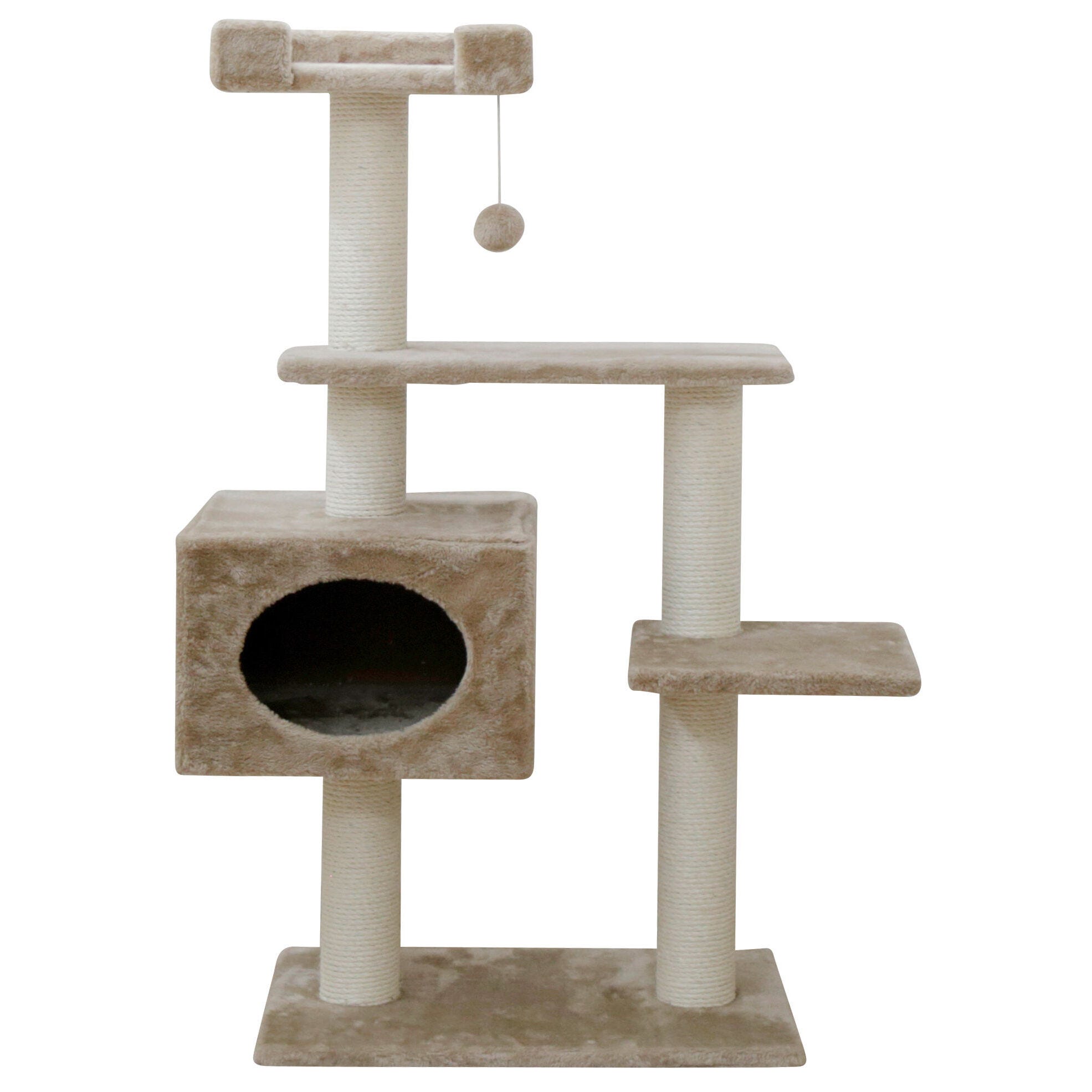 Katzenkratzbaum Emmy beige, 58x38x111cm